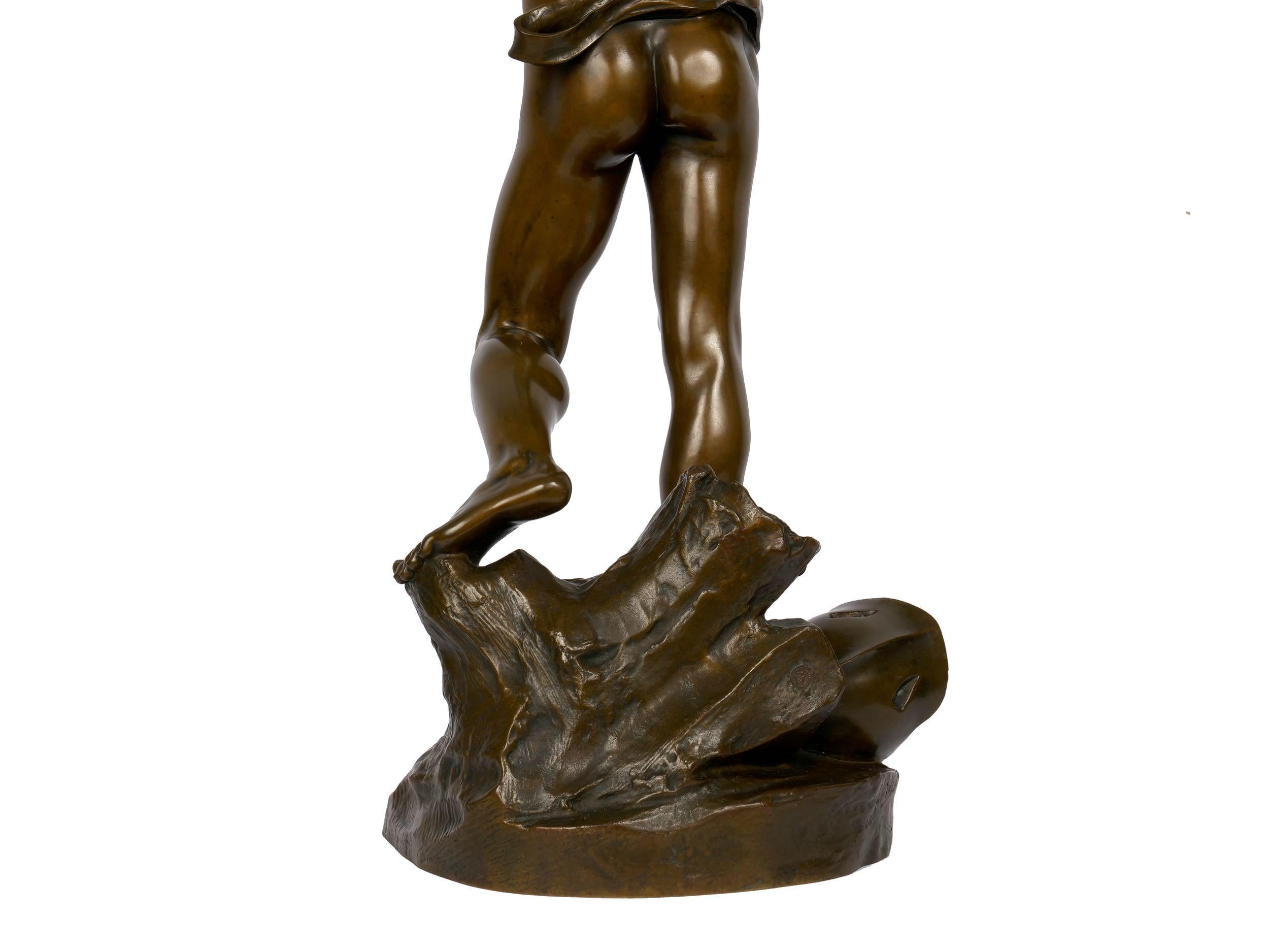 “Jason and the Golden Fleece” '1875' French Bronze Sculpture by Lanson & Susse 5
