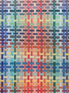 "If There Was Time" grid, abstract brushstroke pattern, multicolored