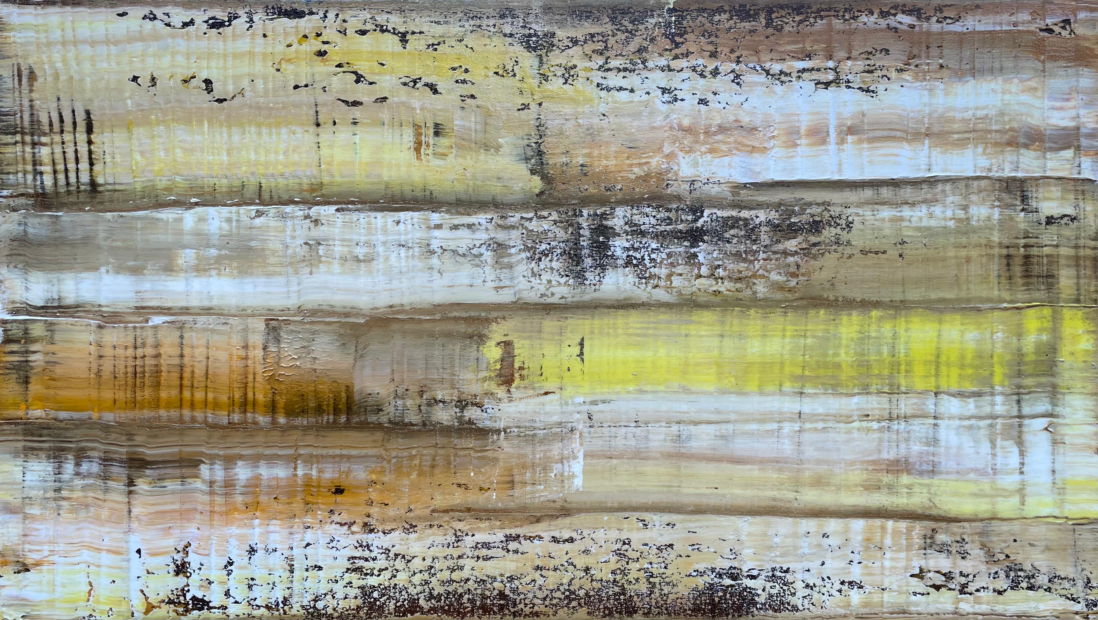 <p>Artist Comments<br>Artist Jason Astorquia presents a dynamic abstraction of colors in nature. Golden sunlight, white and cream aether, merge in dimensions of stone in soft orange, beige browns, and deep umbers. Linear dimensions overlap with the