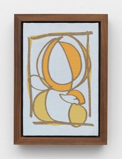 Structural Composition AA1, 2016, Acrylic and concrete stain on linen, framed