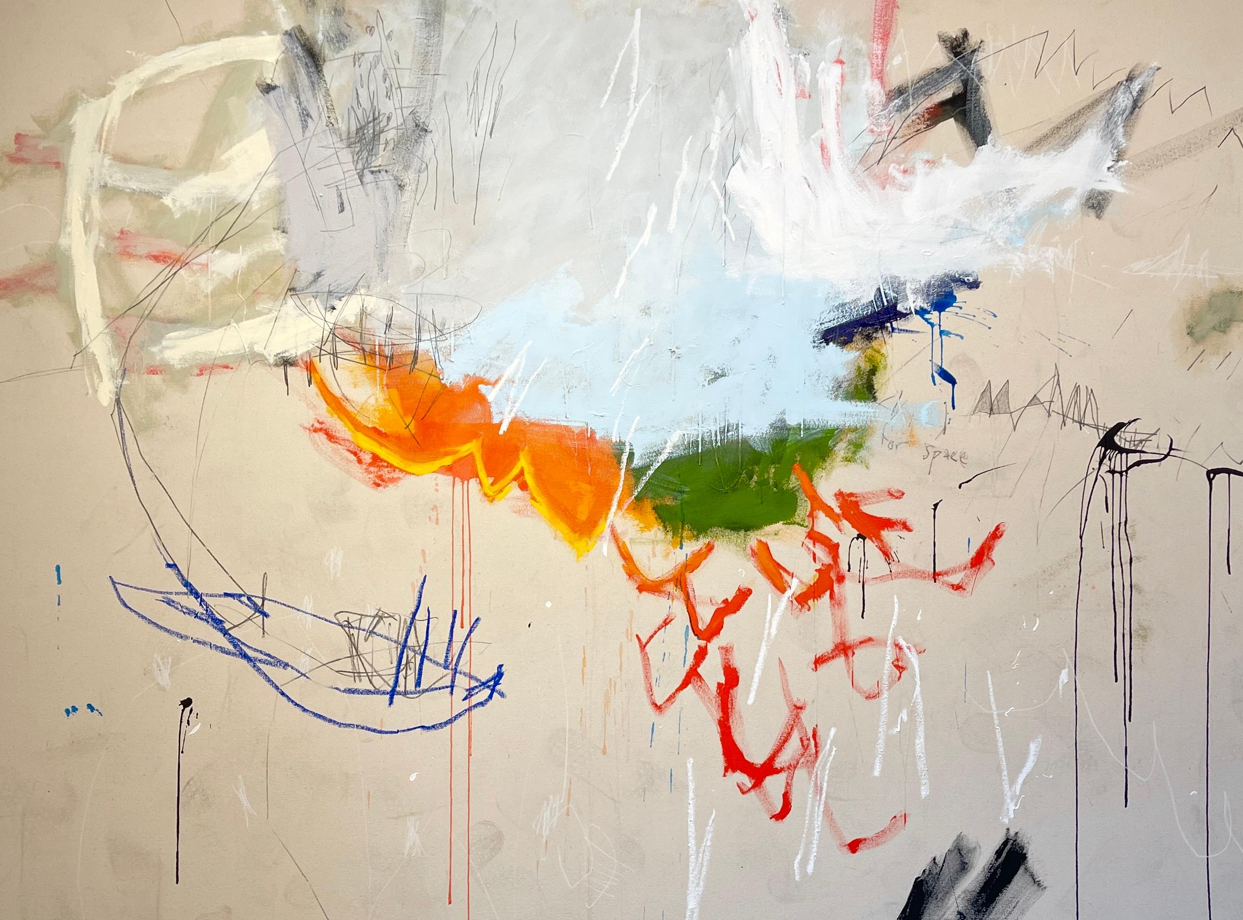Jason Craighead Abstract Painting – Blauer Kanus für Rosemary Lee