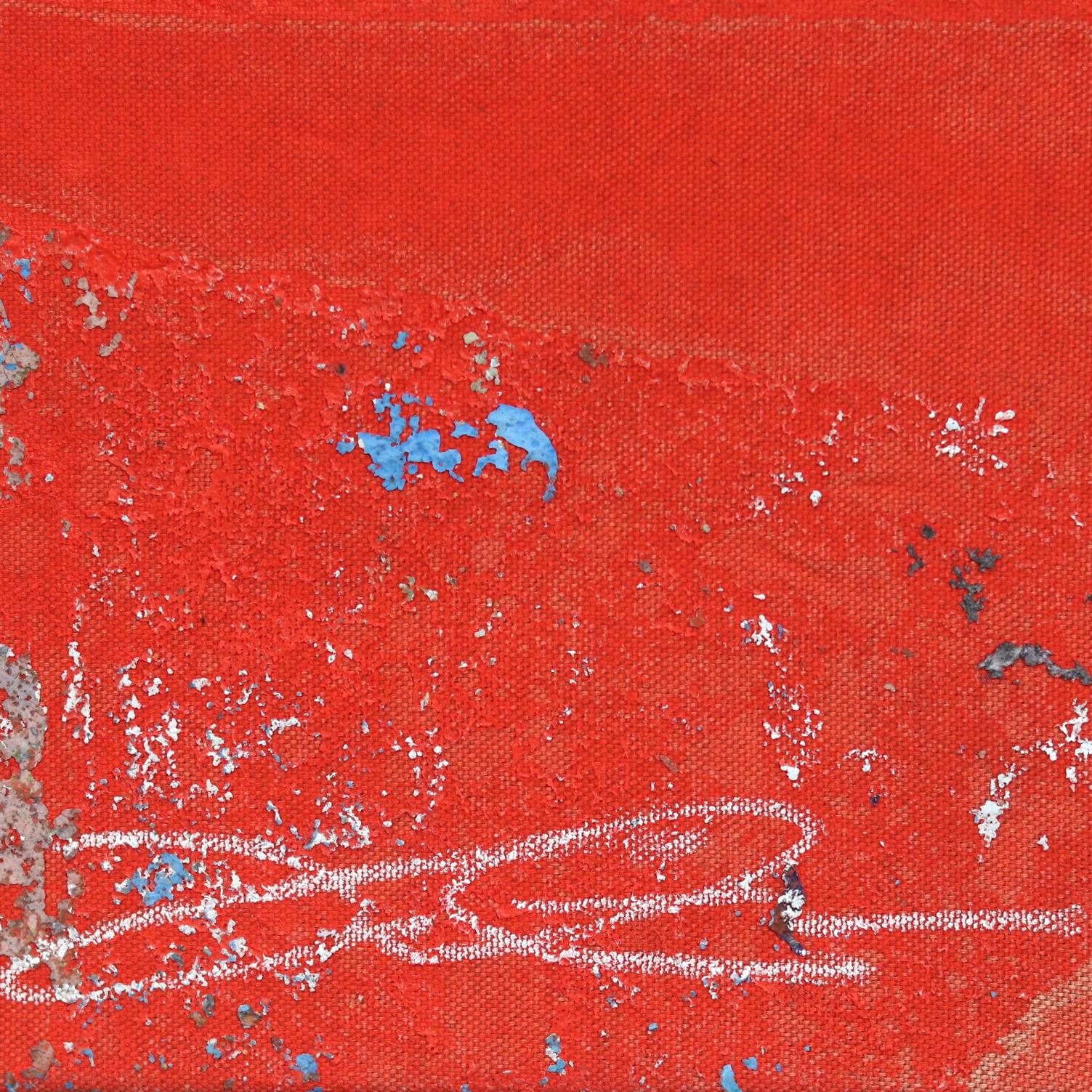 Concrete Sunset 1 - Bold Meditatives rotes Gemälde mit Blattgold auf Leinwand im Angebot 5