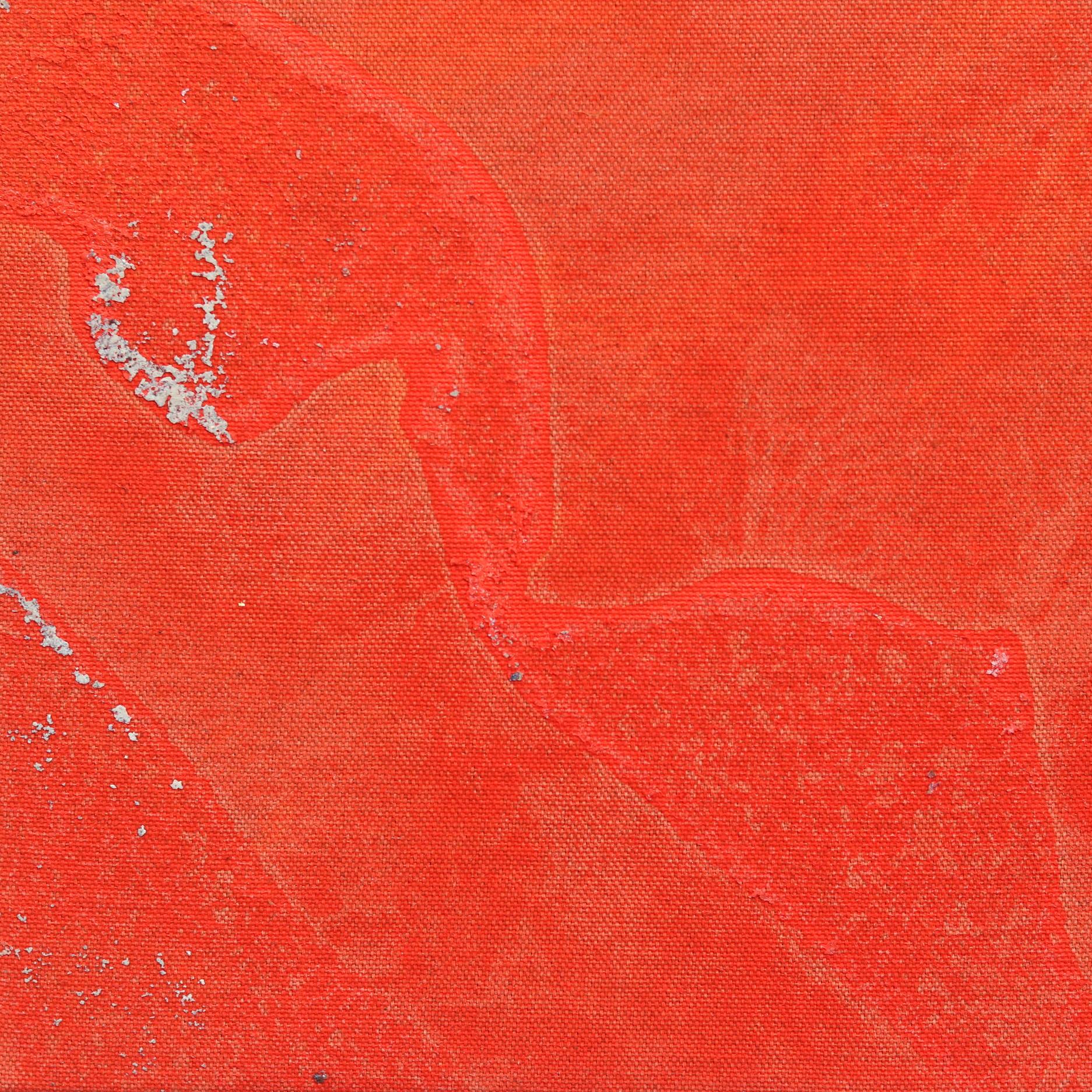 Concrete Sunset Mini I - Bold Meditative Gold Leaf Painting on Linen Canvas For Sale 3