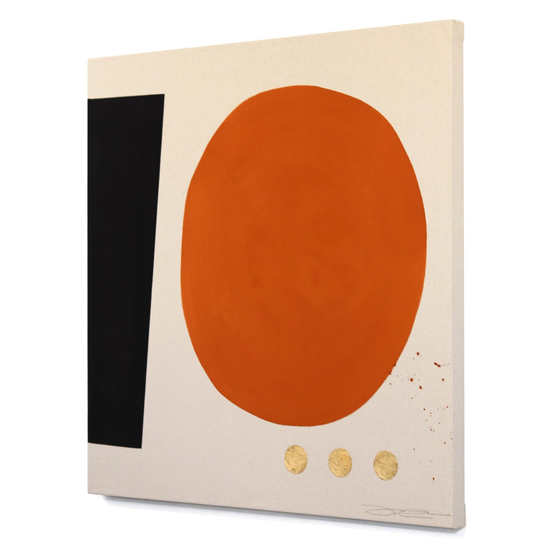 Essentials Collection: GLOW - Meditative Red Orange Abstract Painting on Canvas 2