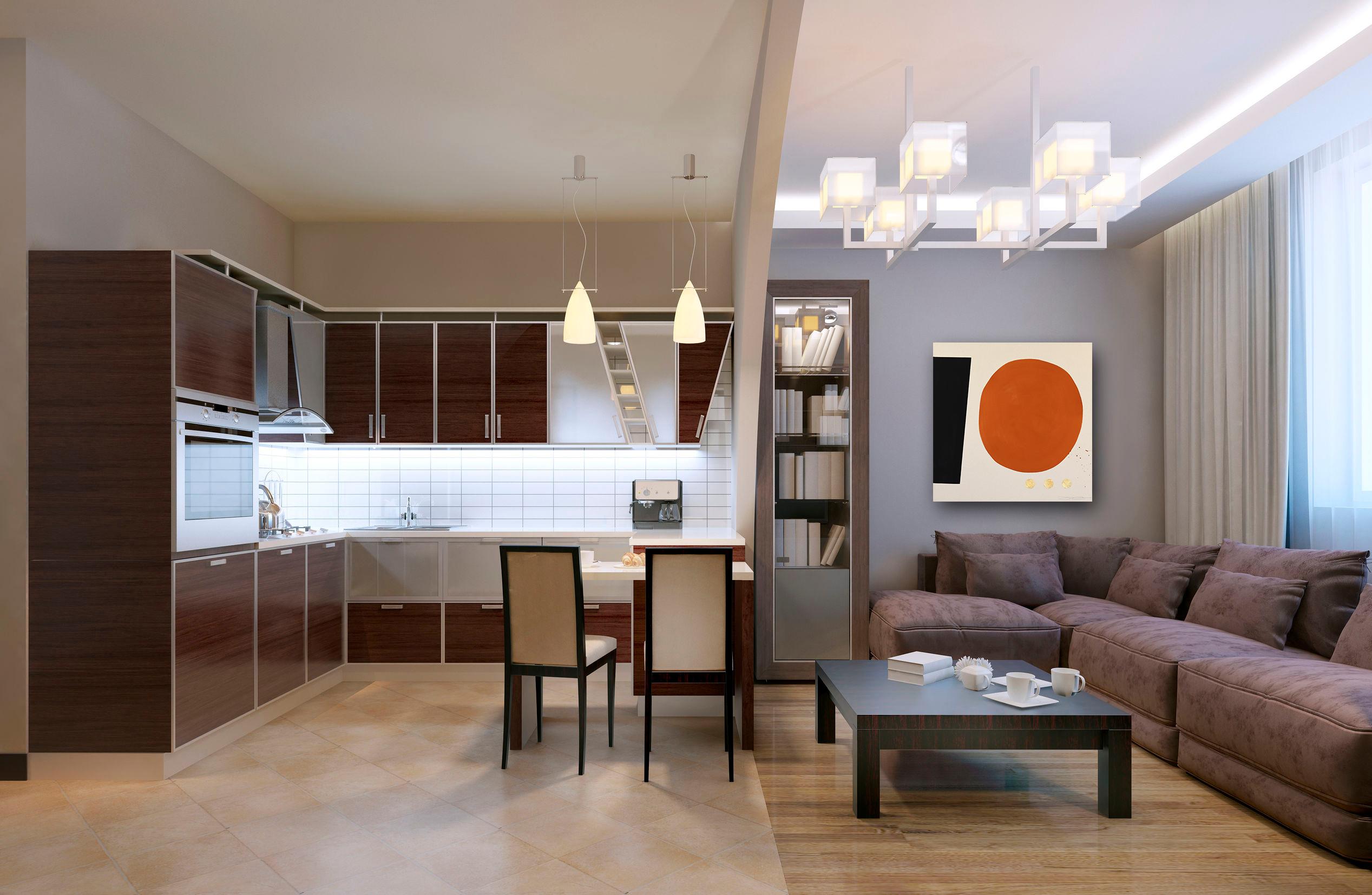 Essentials Collection: GLOW - Meditative Red Orange Abstract Painting on Canvas 4