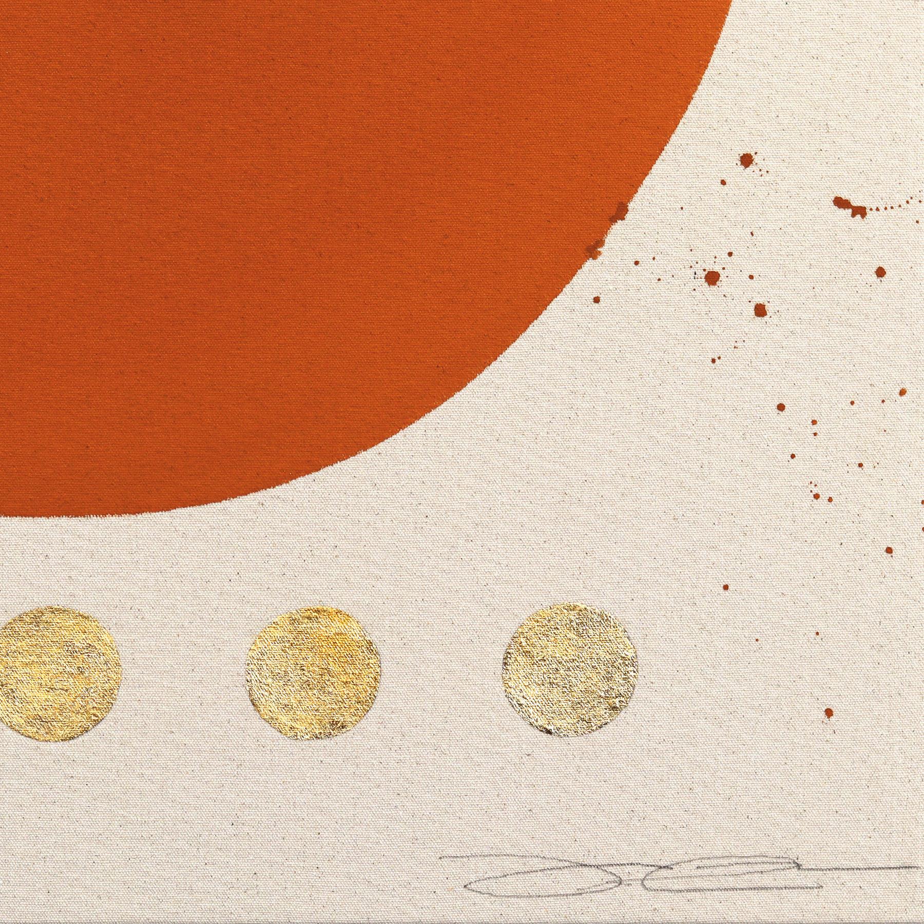 Essentials Collection: GLOW - Meditative Red Orange Abstract Painting on Canvas 6