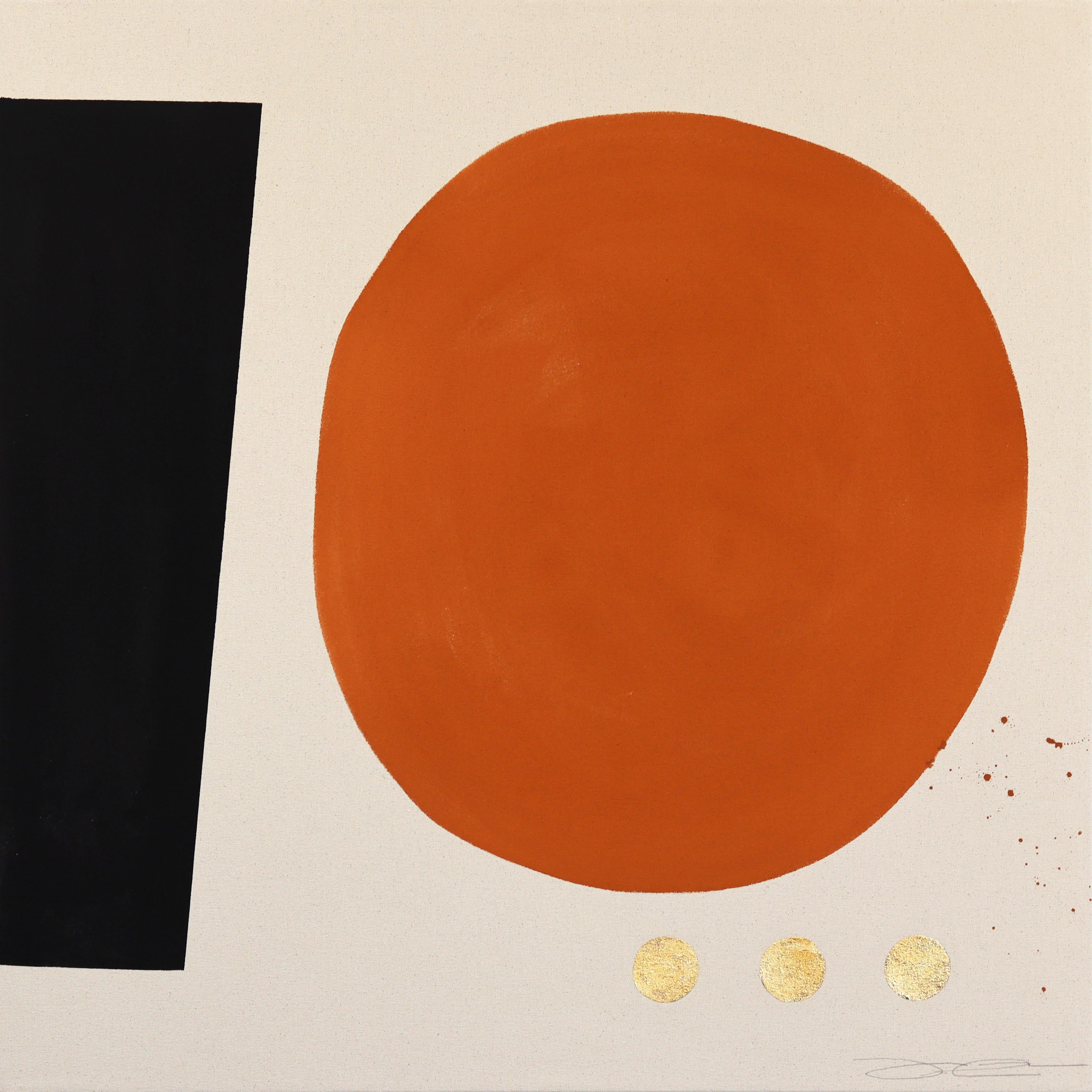 Essentials Collection: GLOW - Meditative Red Orange Abstract Painting on Canvas - Mixed Media Art by Jason DeMeo