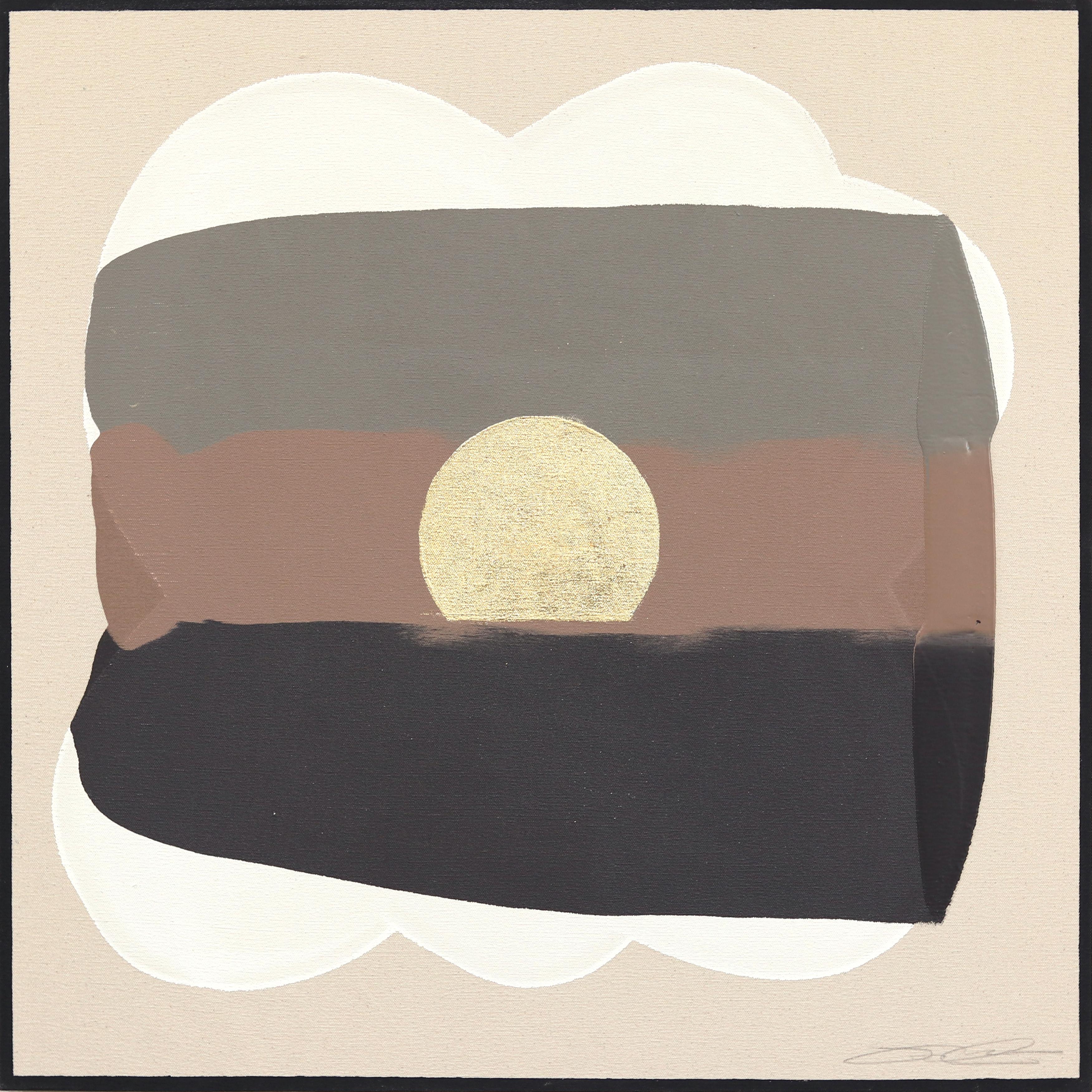 Couchers de soleil éternels : Terre - Peinture abstraite méditative en tons neutres sur toile - Mixed Media Art de Jason DeMeo