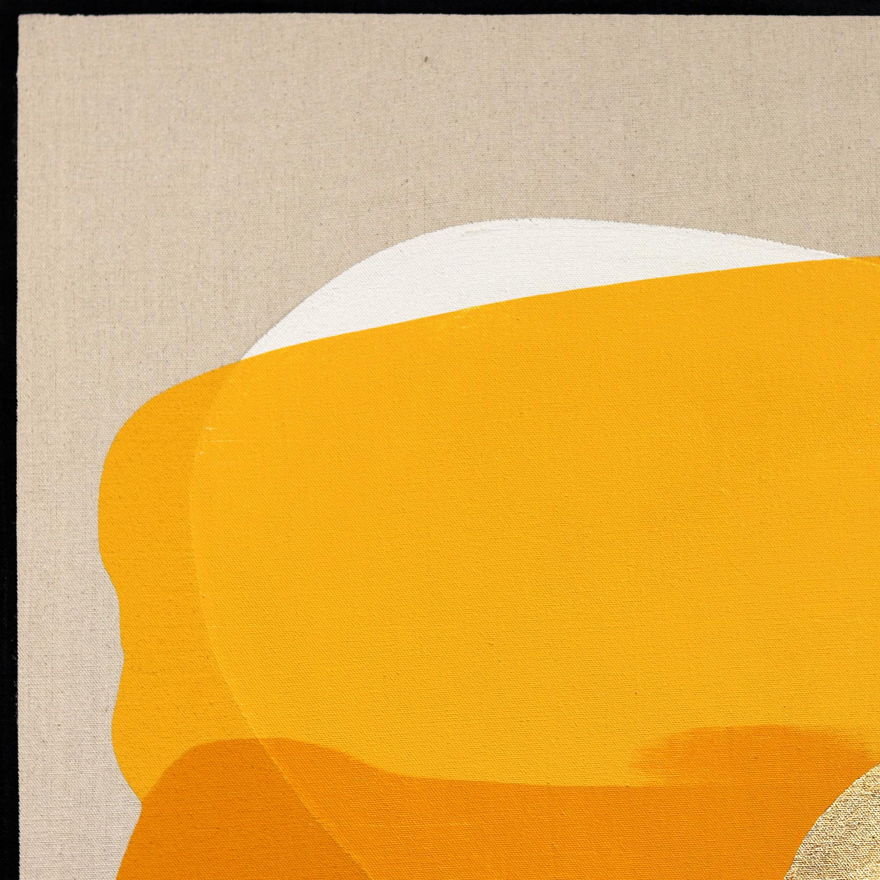 Ewige Sonnenuntergänge: Enthusiasmus - Meditatives abstraktes Gemälde in Gelb und Gold  im Angebot 4
