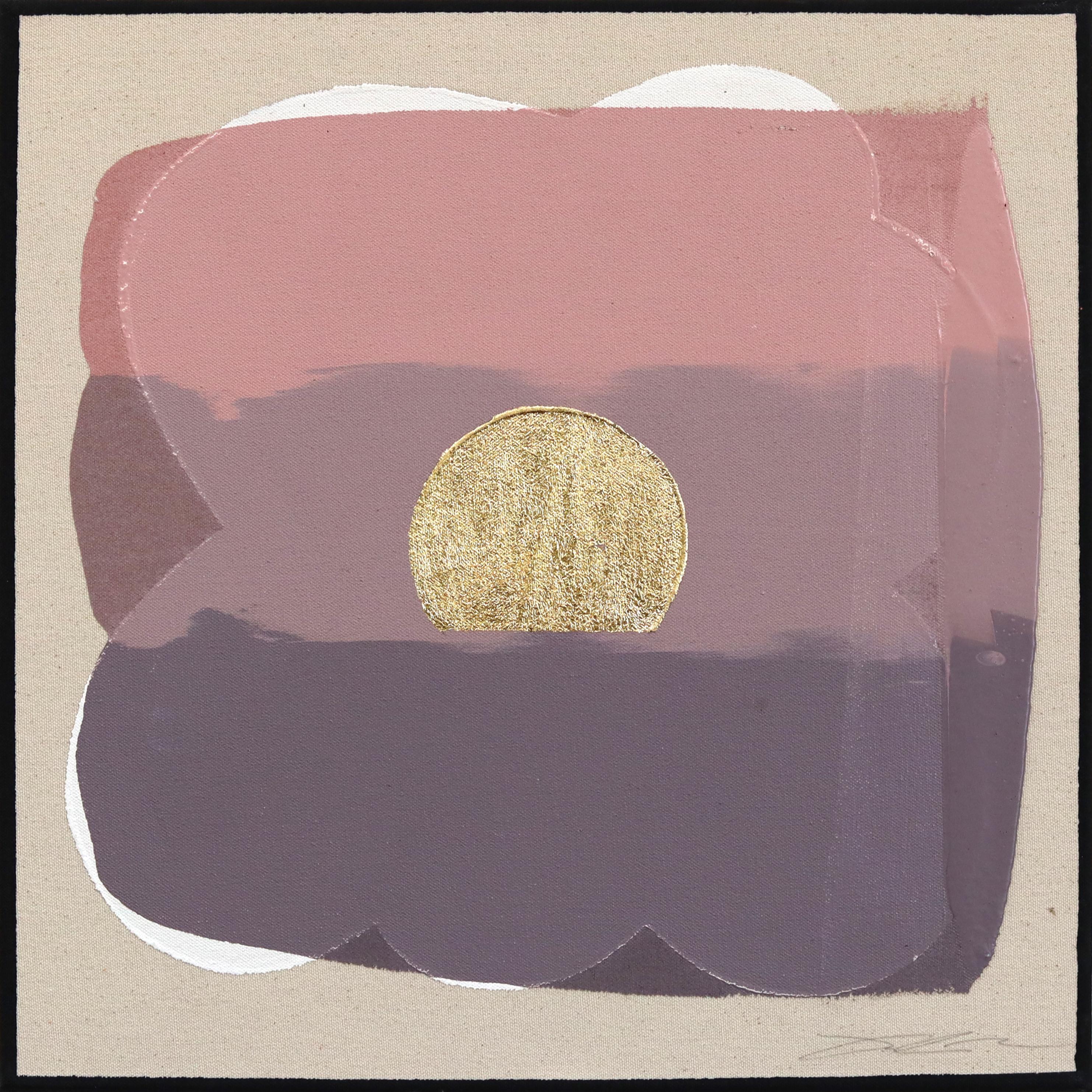 Eternal Sunsets Mini: Dusty Bloom - Meditative Abstract Purple Geometric Artwork