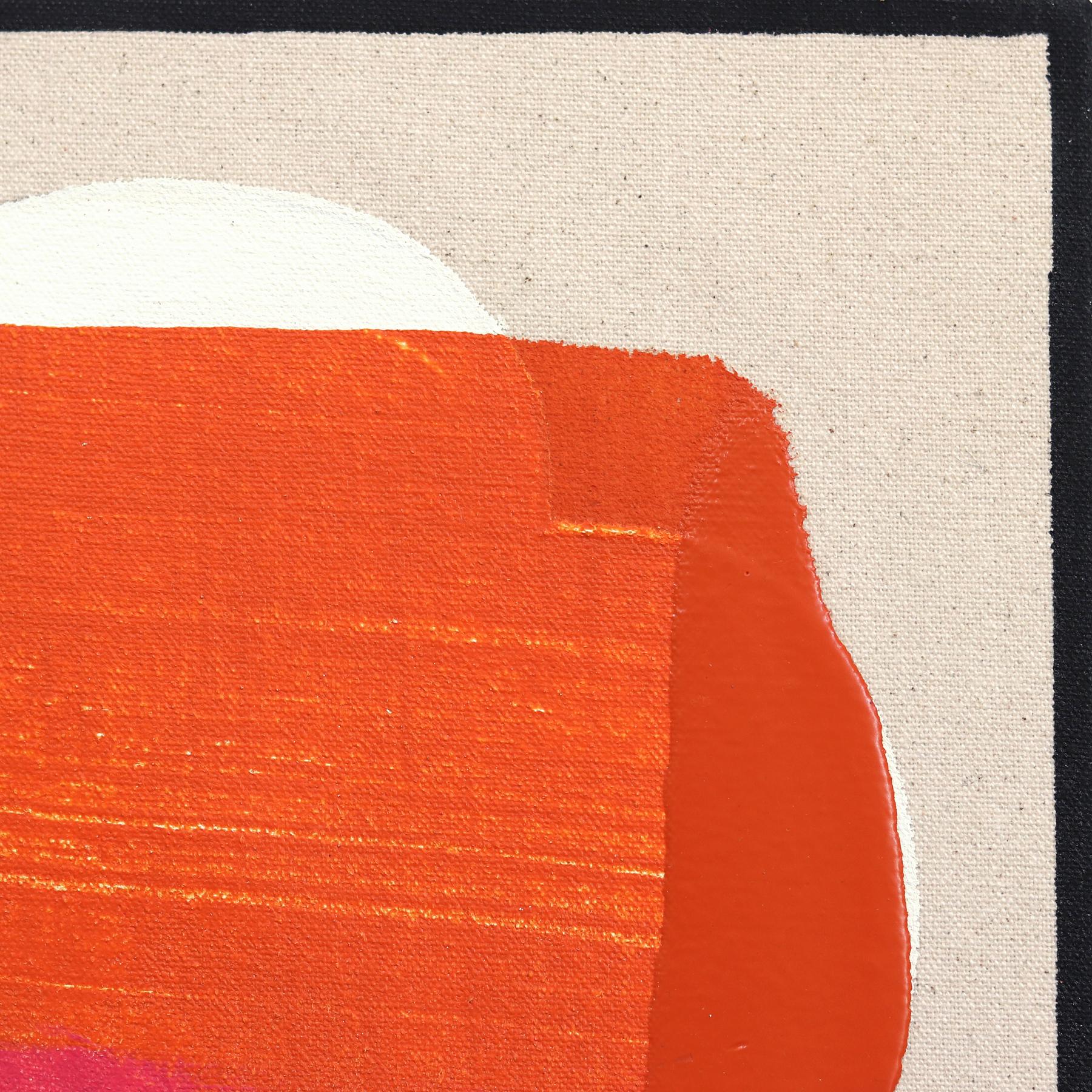Atardeceres Eternos Mini: Resplandor de Pasión - Meditativa Pintura Abstracta Radiante y Cálida en venta 2