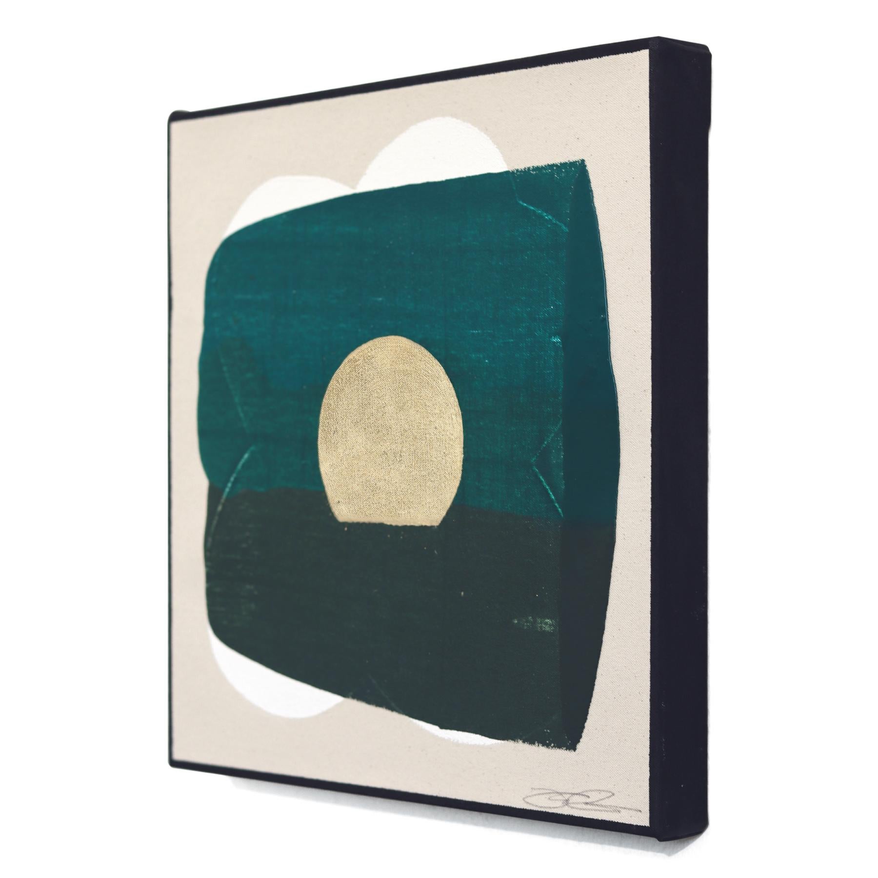 Eternal Sunsets Mini: Radiate - Meditative Abstract Geometric Painting on Canvas For Sale 1