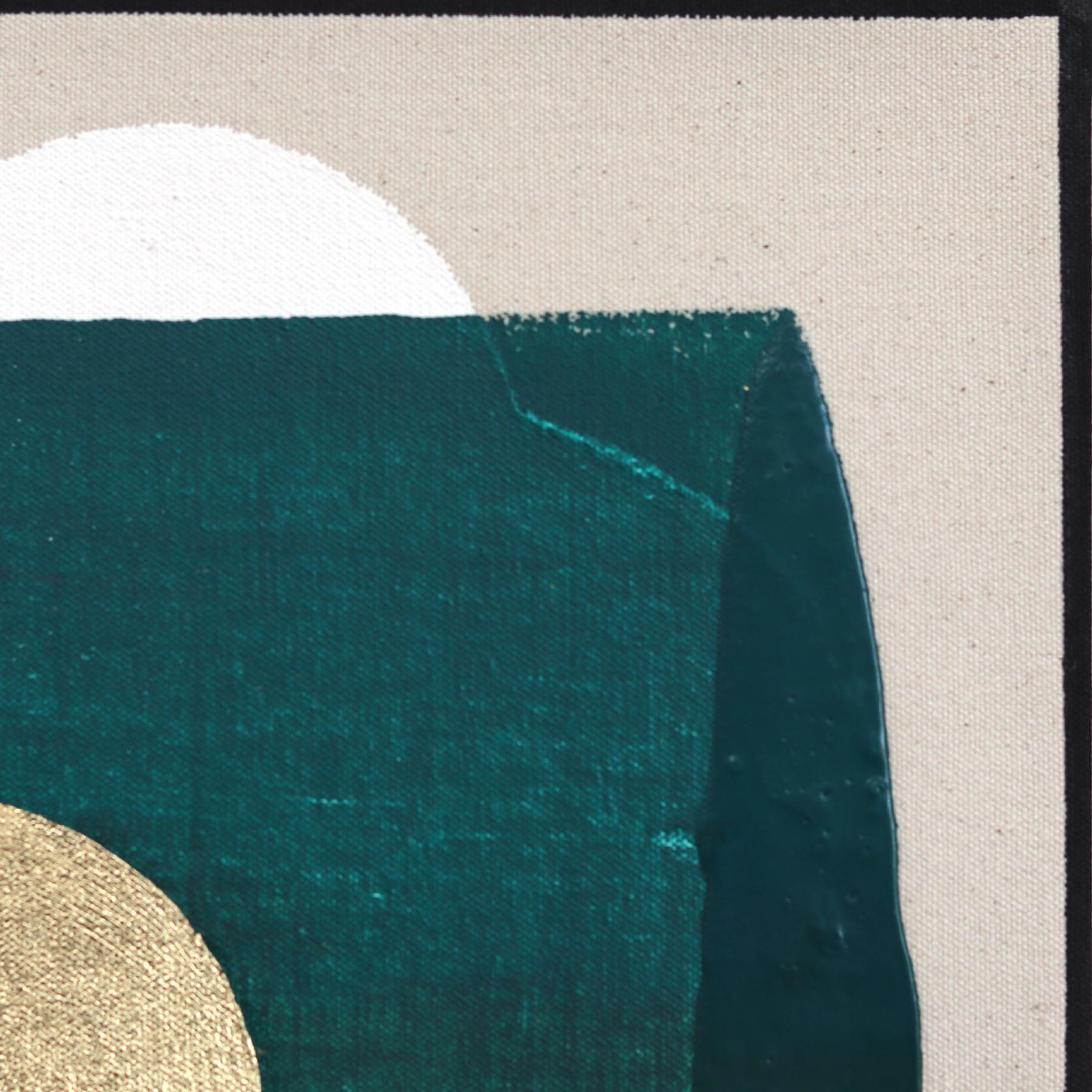 Eternal Sunsets Mini: Radiate - Meditative Abstract Geometric Painting on Canvas For Sale 2
