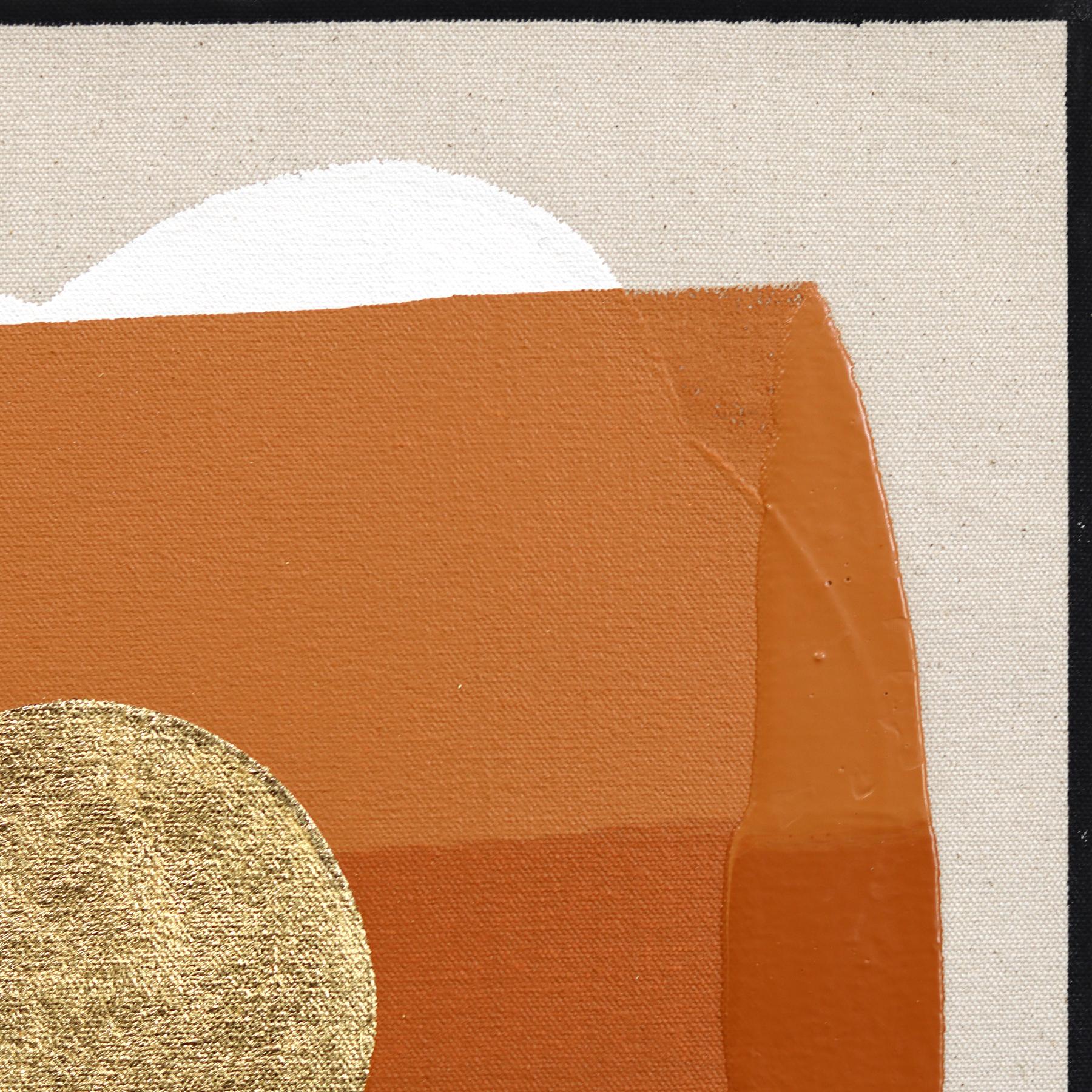 Eternal Sunsets Mini: Trustworthy - Meditative Abstract Warm Painting on Canvas For Sale 2