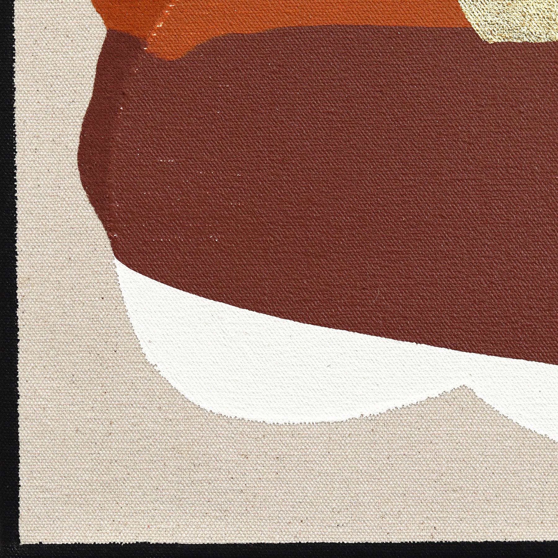 Eternal Sunsets Mini: Trustworthy - Meditative Abstract Warm Painting on Canvas For Sale 4