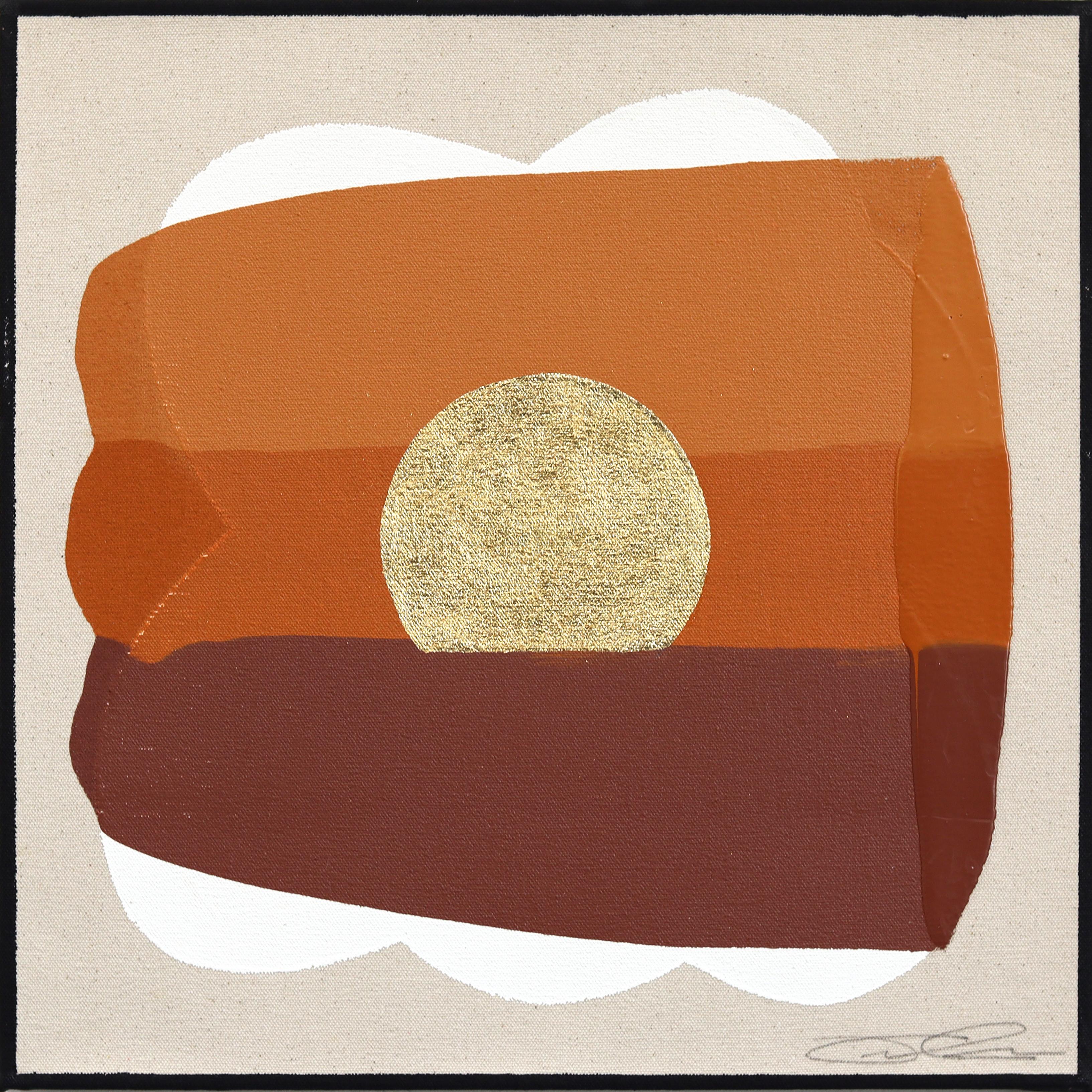 Jason DeMeo Abstract Painting - Eternal Sunsets Mini: Trustworthy - Meditative Abstract Warm Painting on Canvas