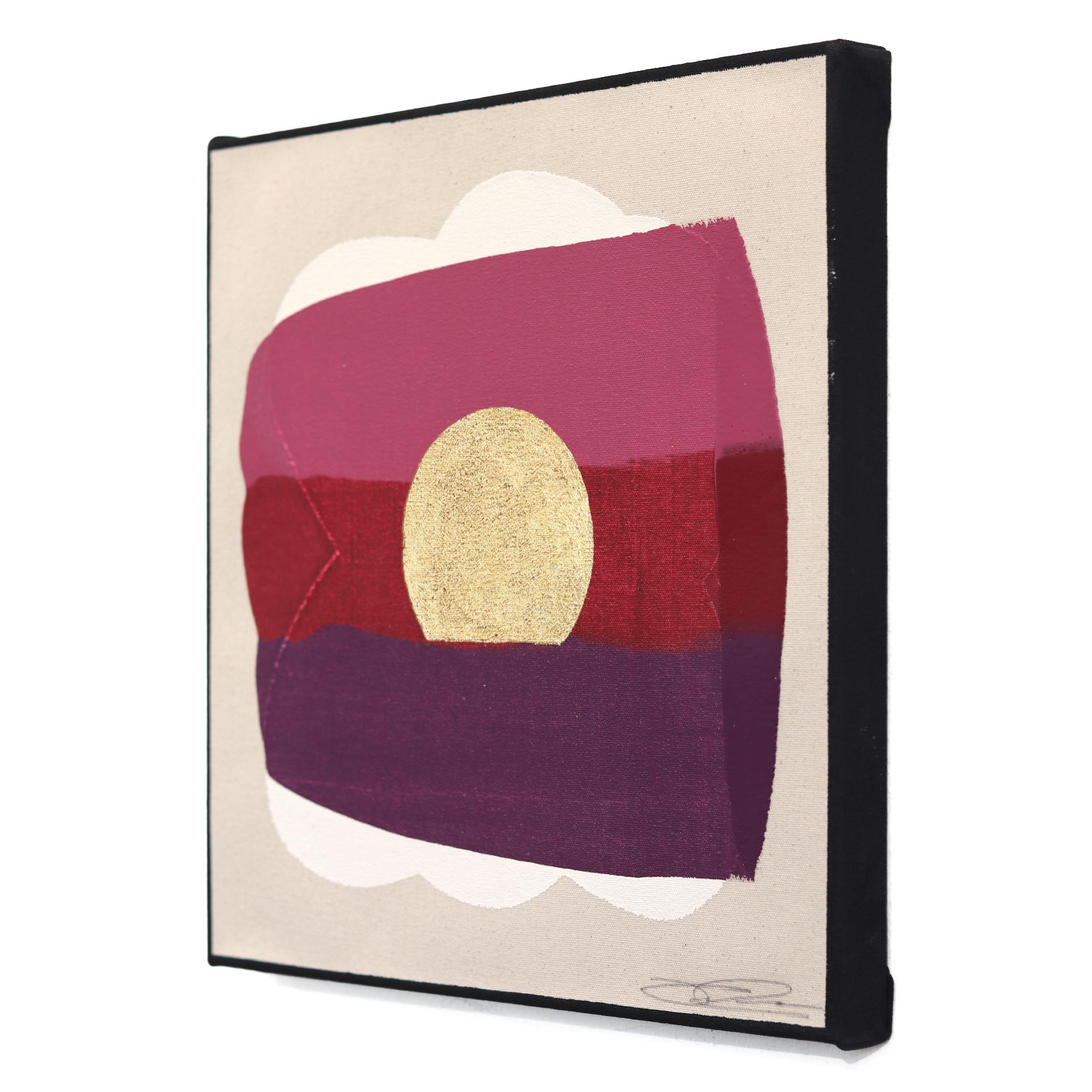 Eternal Sunsets Mini: Wealth - Meditative Abstract Geometric Painting on Canvas For Sale 2