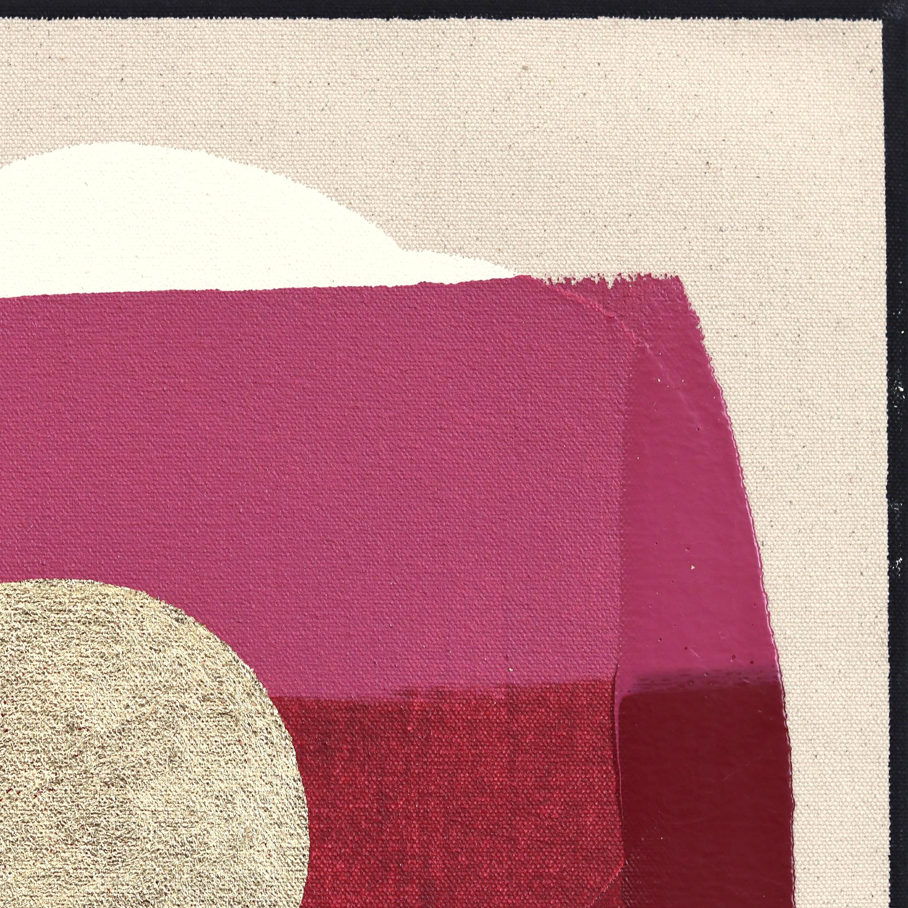 Eternal Sunsets Mini: Wealth - Meditative Abstract Geometric Painting on Canvas For Sale 3