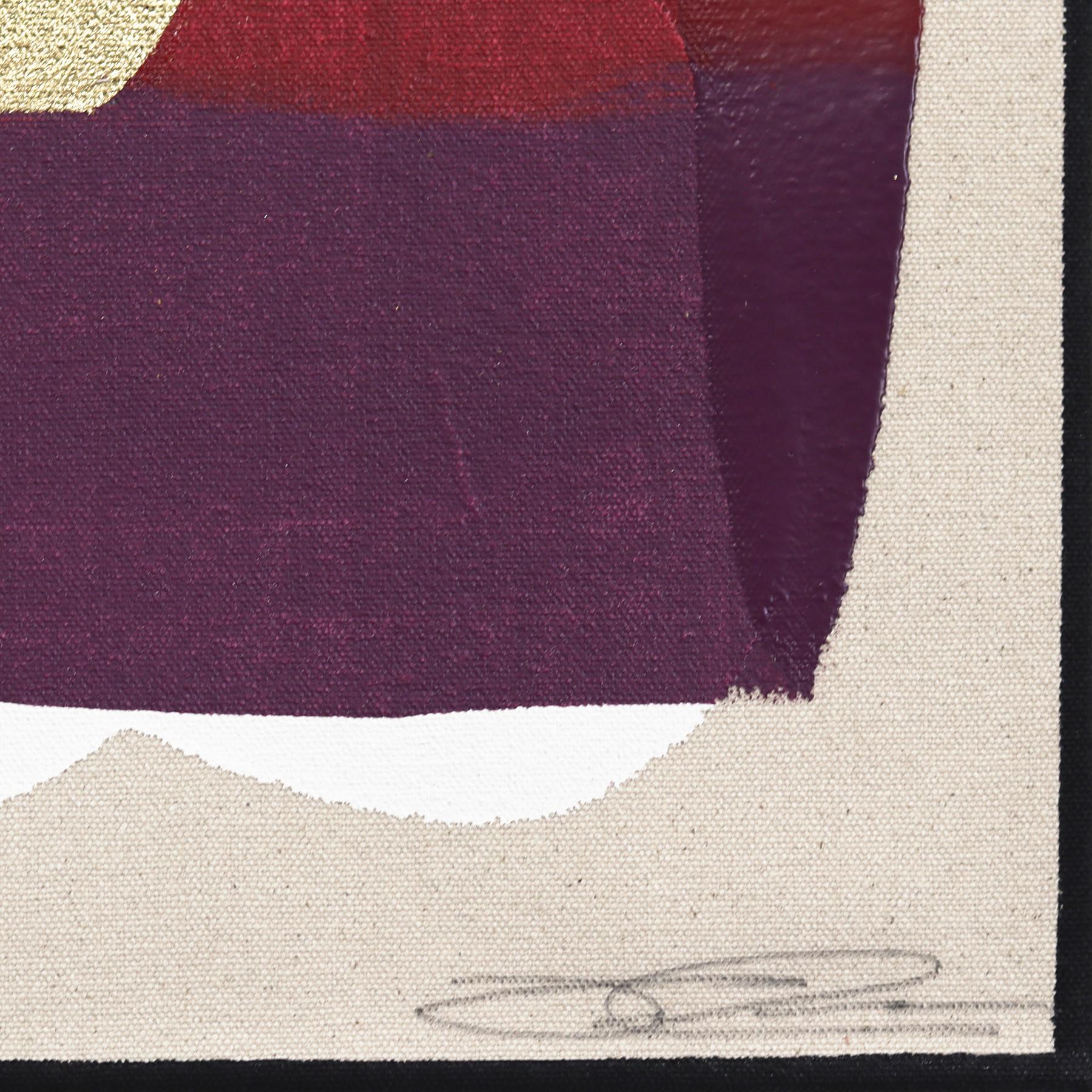 Eternal Sunsets Mini: Wealth - Meditative Abstract Geometric Painting on Canvas For Sale 6