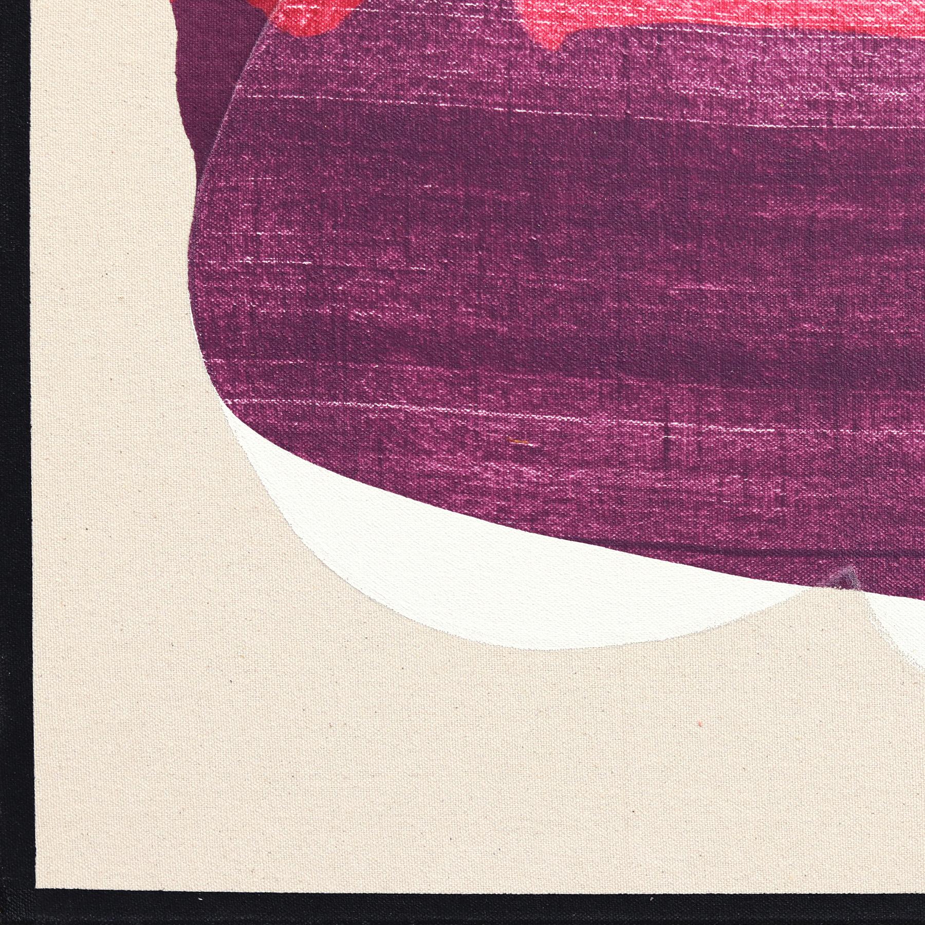 Eternal Sunsets PULSE: - Meditative Radiant Magenta Pink Abstract Painting For Sale 6