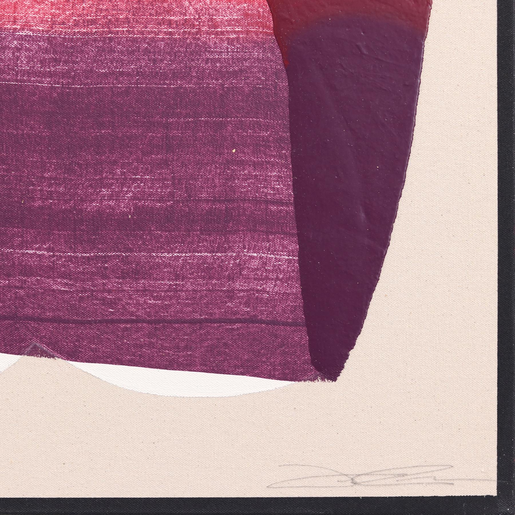 Eternal Sunsets PULSE: - Meditative Radiant Magenta Pink Abstract Painting For Sale 7