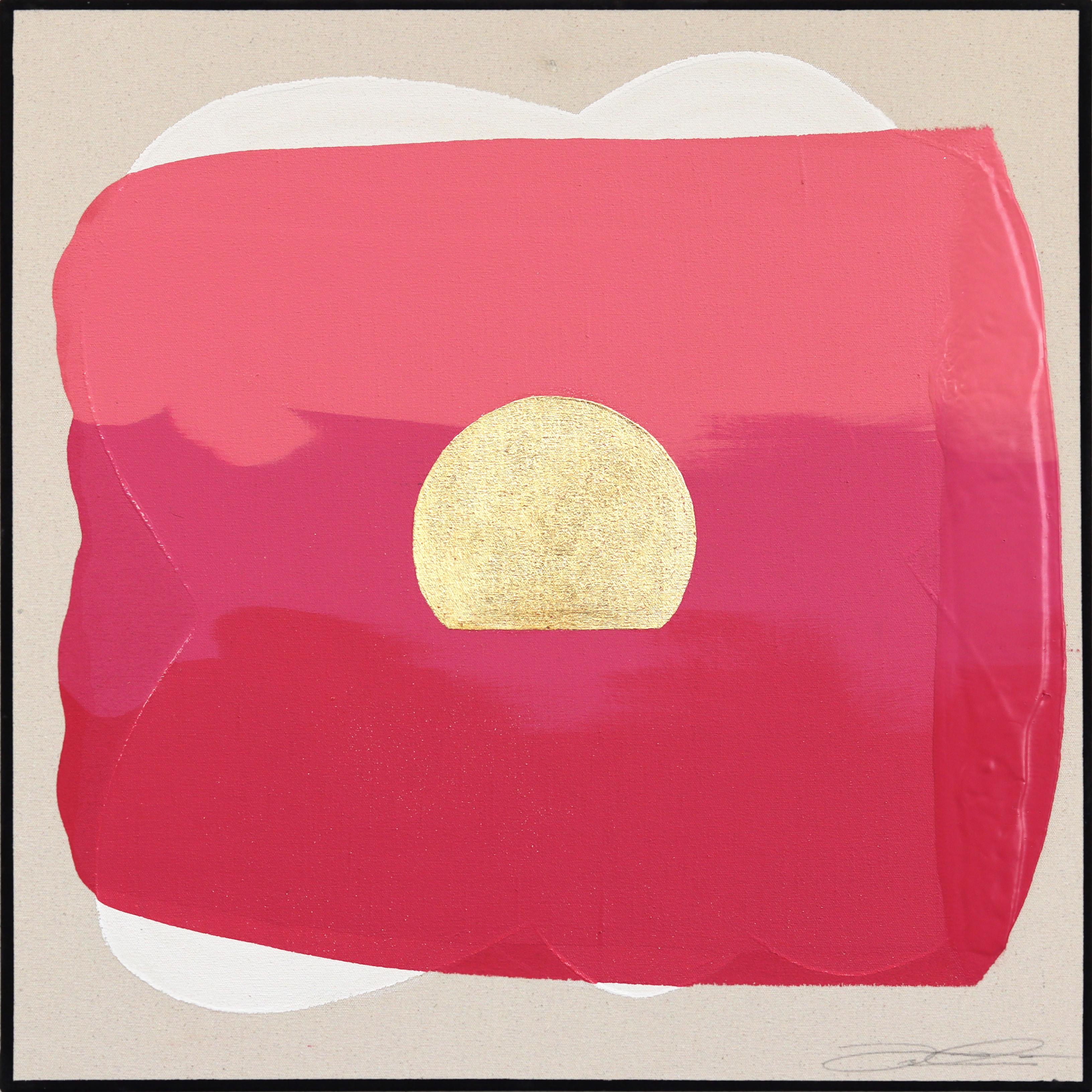 Eternal Sunsets Sacred Feminine - Meditative Abstract Pink Geometric Painting