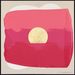 Eternal Sunsets Sacred Feminine - Meditative Abstract Pink Geometric Painting