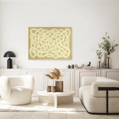 Fruity Ramen Alchemy: BUTTER - Meditative Abstract Yellow Painting on Canvas