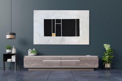 Make Your Mark - Large Oversized Original Black and Gold Painting Linen Canvas