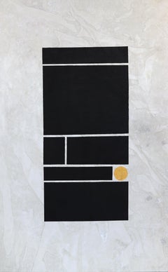 Make Your Mark - Large Oversized Original Black and Gold Painting Linen Canvas