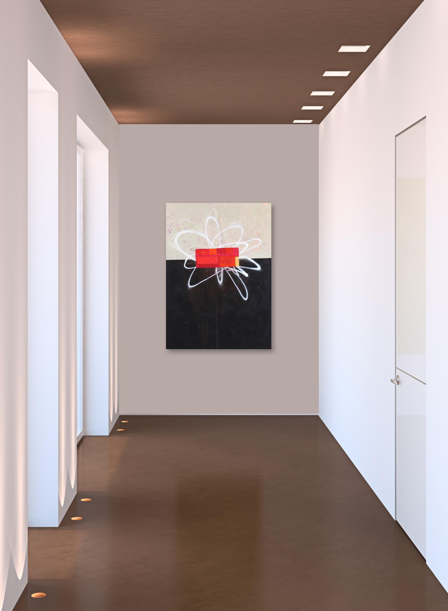 Set the Intention - Originales kühnes, meditatives Gemälde mit Blattgold auf Leinwand (Abstrakt), Art, von Jason DeMeo