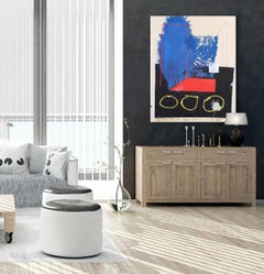 Synthesism: Solitudine 4 - Pittura originale su tela con texture a graffiti in grassetto