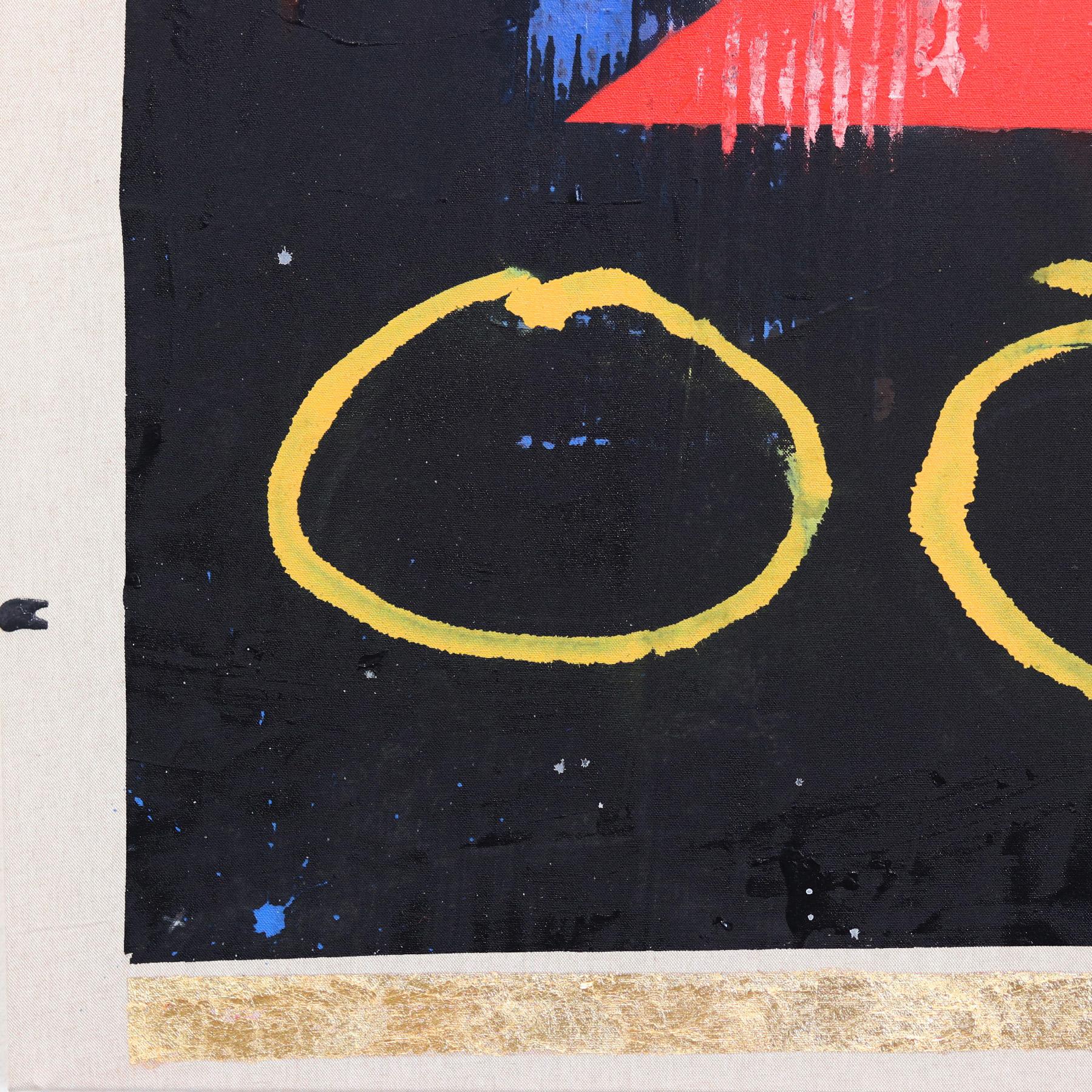 Synthesism: Solitudine 4 - Pittura originale su tela con texture a graffiti in grassetto in vendita 4