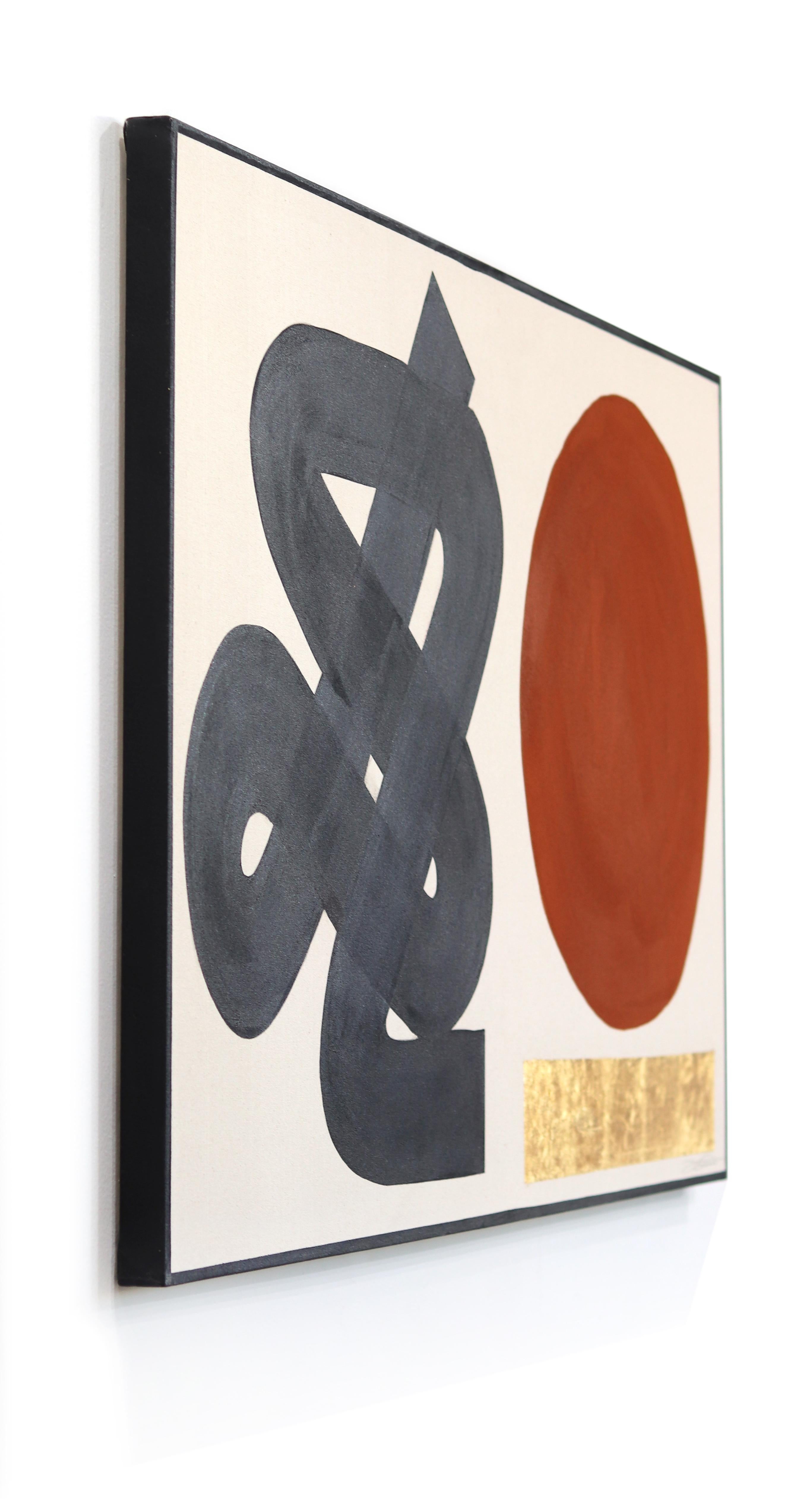 TBG Orígenes: EARTHEN - Meditativa Pintura Abstracta Rojo Negro Oro 1
