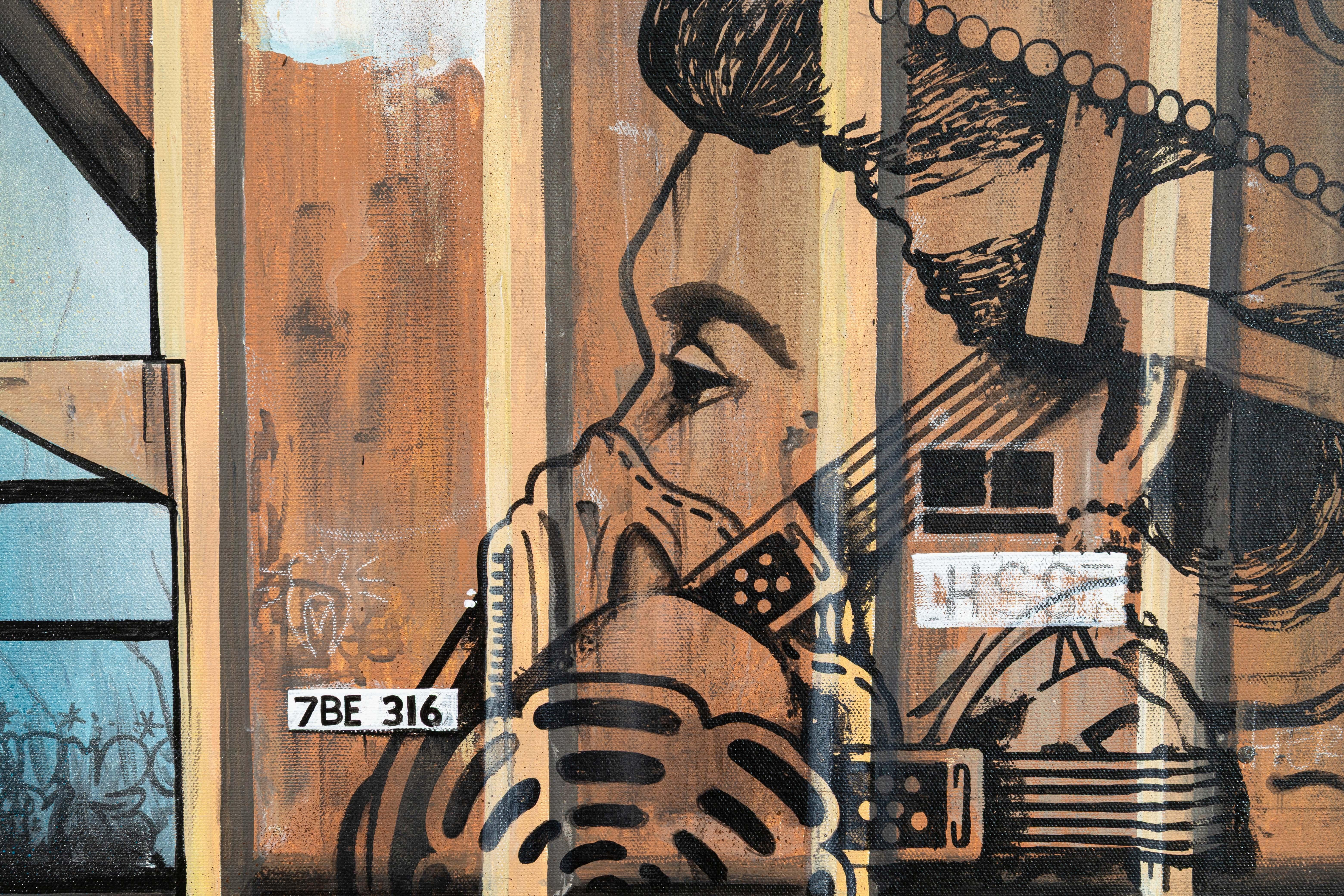 Jason Eatherly Colorado Bound Signiert Zeitgenössische Öl & Acryl Gemälde (amerikanisch) im Angebot