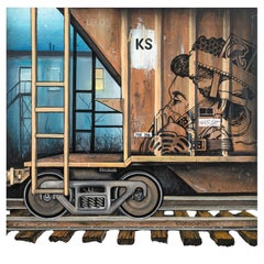 Jason Eatherly Colorado Bound Signed Contemporary Oil & Acrylic Painting