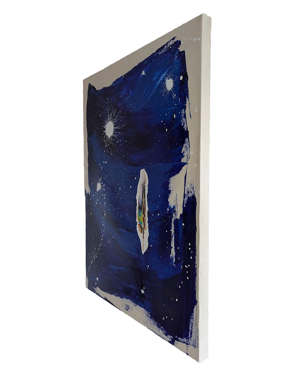 The Quiet Stars 008 (Abstraktes Gemälde) (Blau), Abstract Photograph, von Jason Engelund