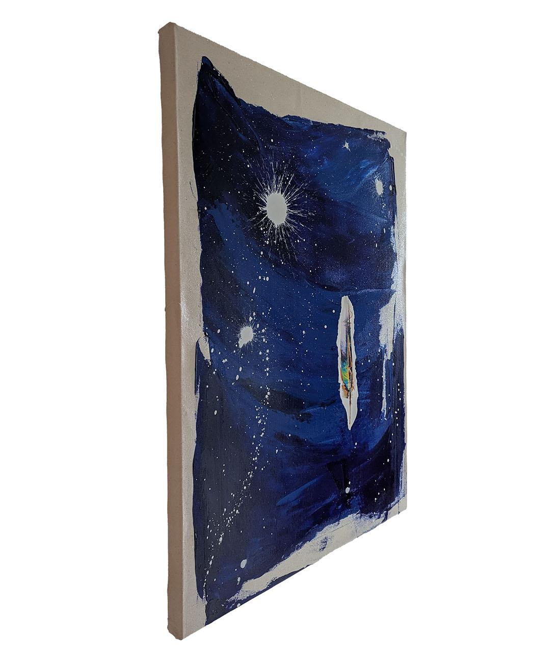 The Quiet Stars 008 (Abstraktes Gemälde)
Acryl, Fotodruck auf Papier auf Leinwand - Ungerahmt.

Dieses Kunstwerk wird aufgerollt in einer verbeulungssicheren Röhre versandt.
Diese Methode ist besonders sicher für große Werke und bietet außerdem