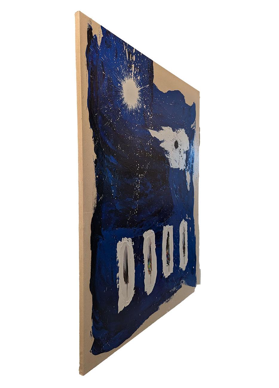 The Quiet Stars 009 (Abstraktes Gemälde)
Acryl, Fotodruck auf Papier auf Leinwand - Ungerahmt.

Dieses Kunstwerk wird aufgerollt in einer verbeulungssicheren Röhre versandt.
Diese Methode ist besonders sicher für große Werke und bietet außerdem