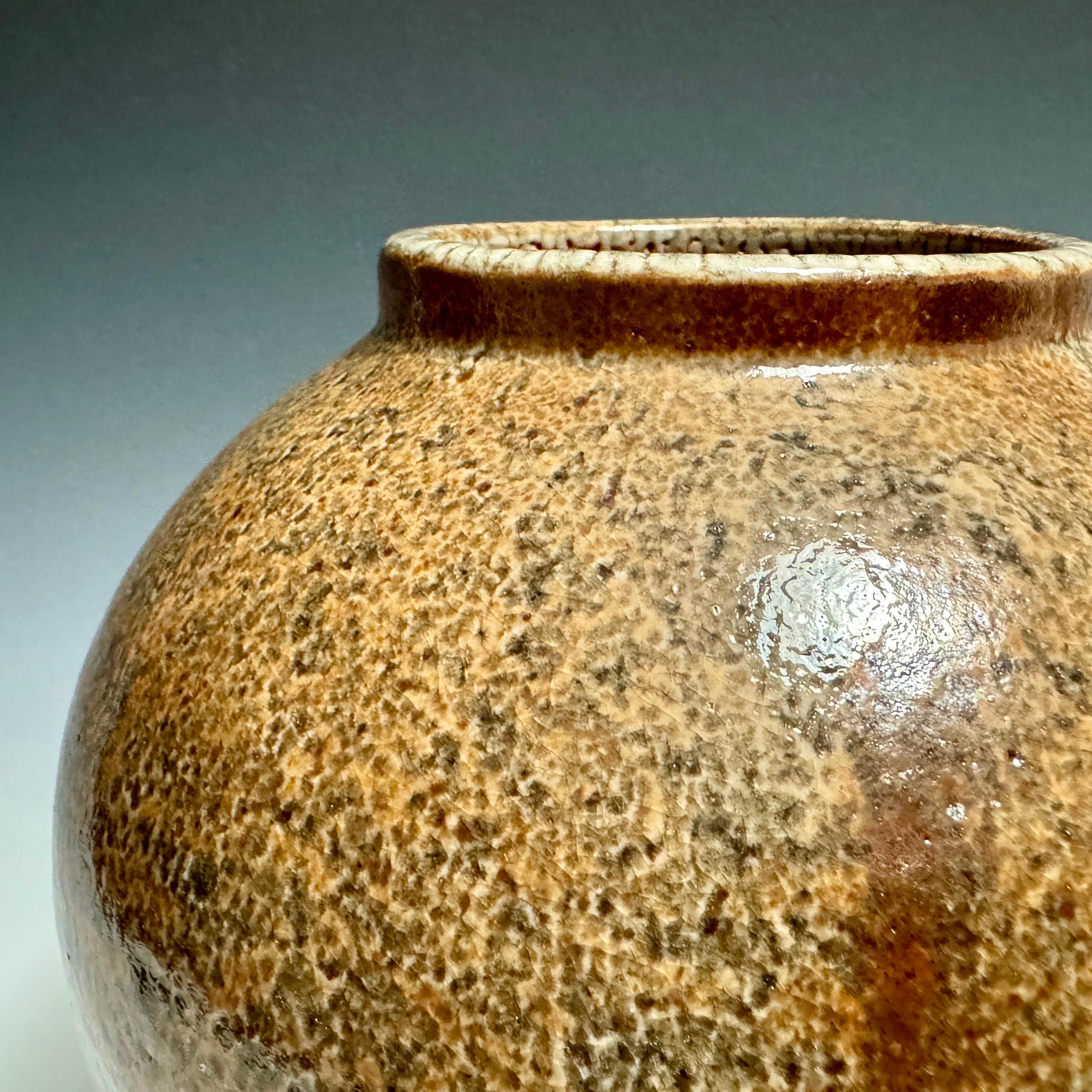 Américain Jason Fox Ceramics Contemporary Ceramic Shino Glazed Vessel (Vase contemporain en céramique émaillée) en vente