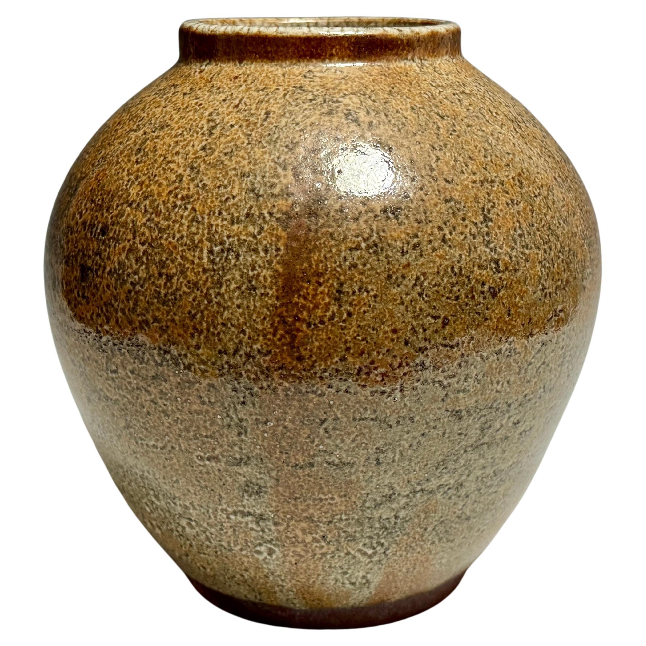 Jason Fox Contemporary Ceramic Shino Glazed Vessel For Sale