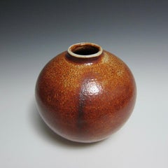 Jason Fox Contemporary Ceramic Shino Vase, Wheel Thrown Vessel