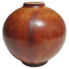 Jason Fox Contemporary Ceramic Shino Vase, Wheel Thrown Vessel