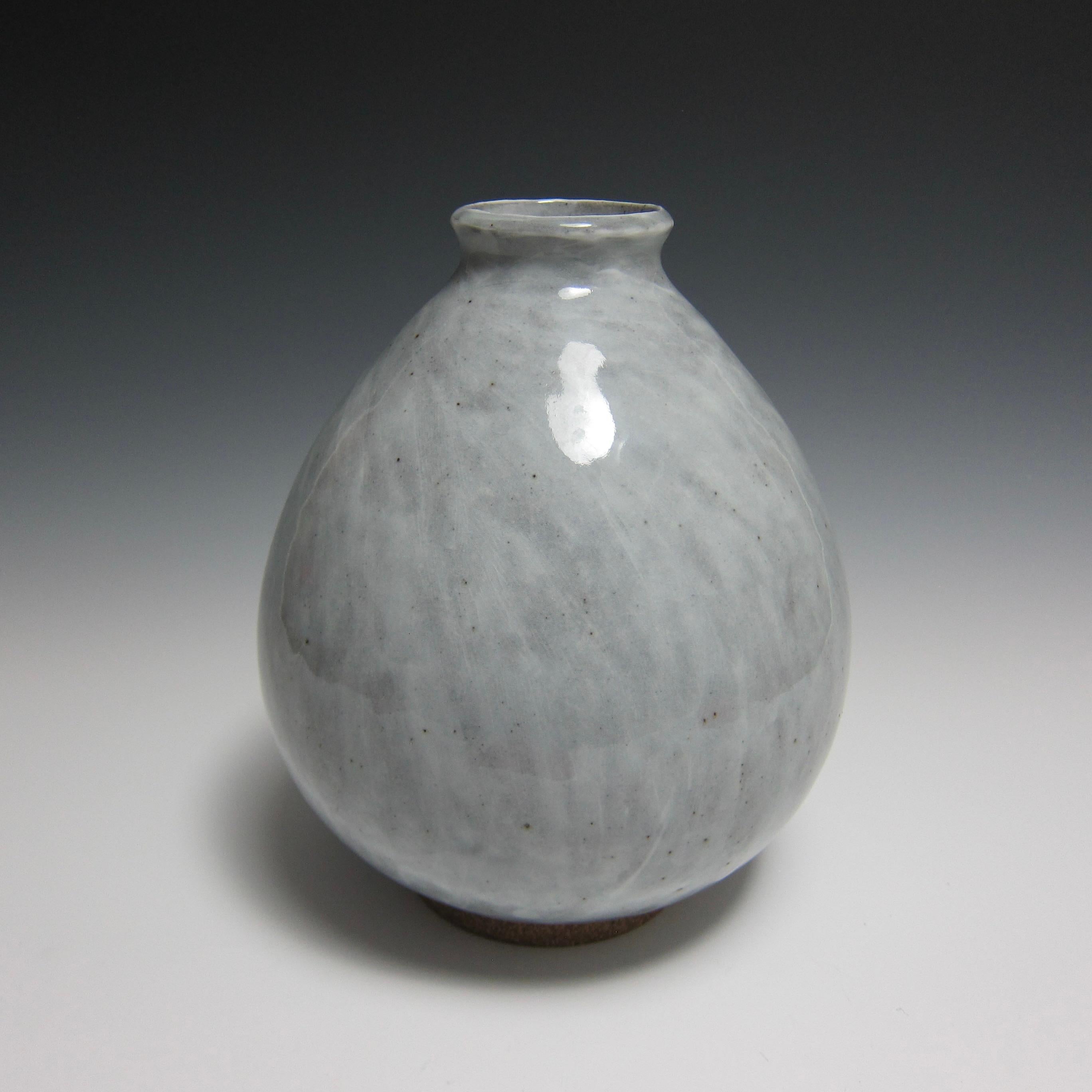 Modern Jason Fox Wheel Thrown Ceramic Vase / Flower Bottle For Sale