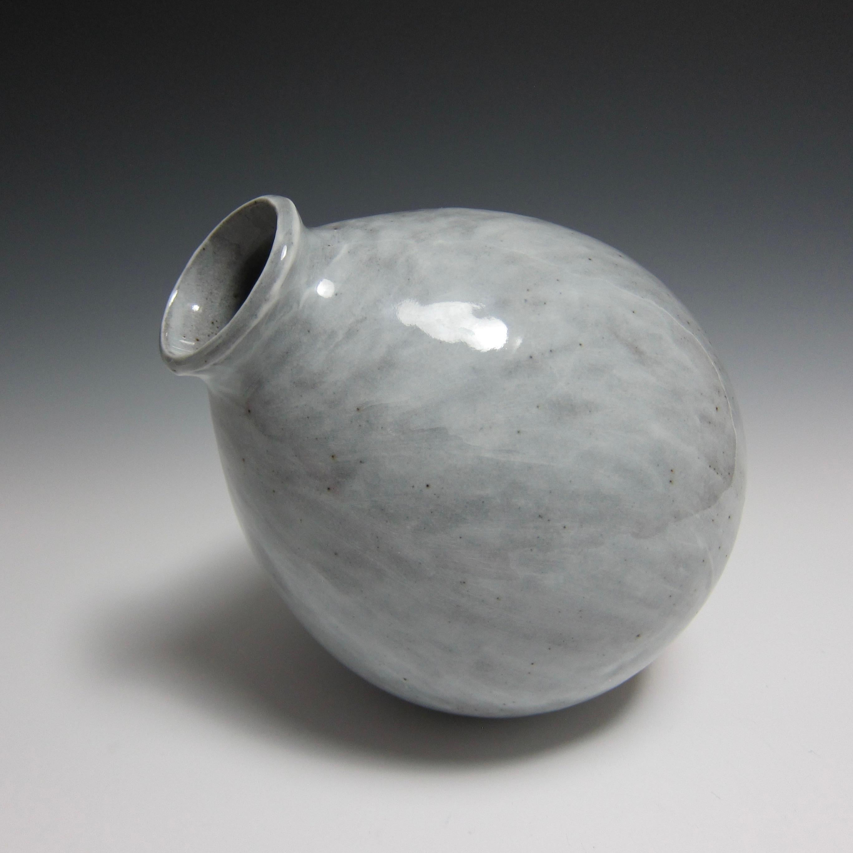 American Jason Fox Wheel Thrown Ceramic Vase / Flower Bottle For Sale