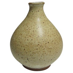 Vase en céramique tourné Jason Fox / Vase moderne du milieu du siècle dernier