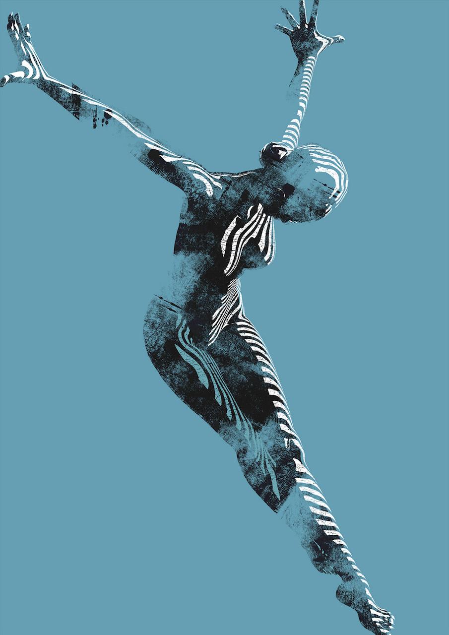 Jason Keeley, Gravity and Grace, Limited Edition Print, Contoured Figurative Art