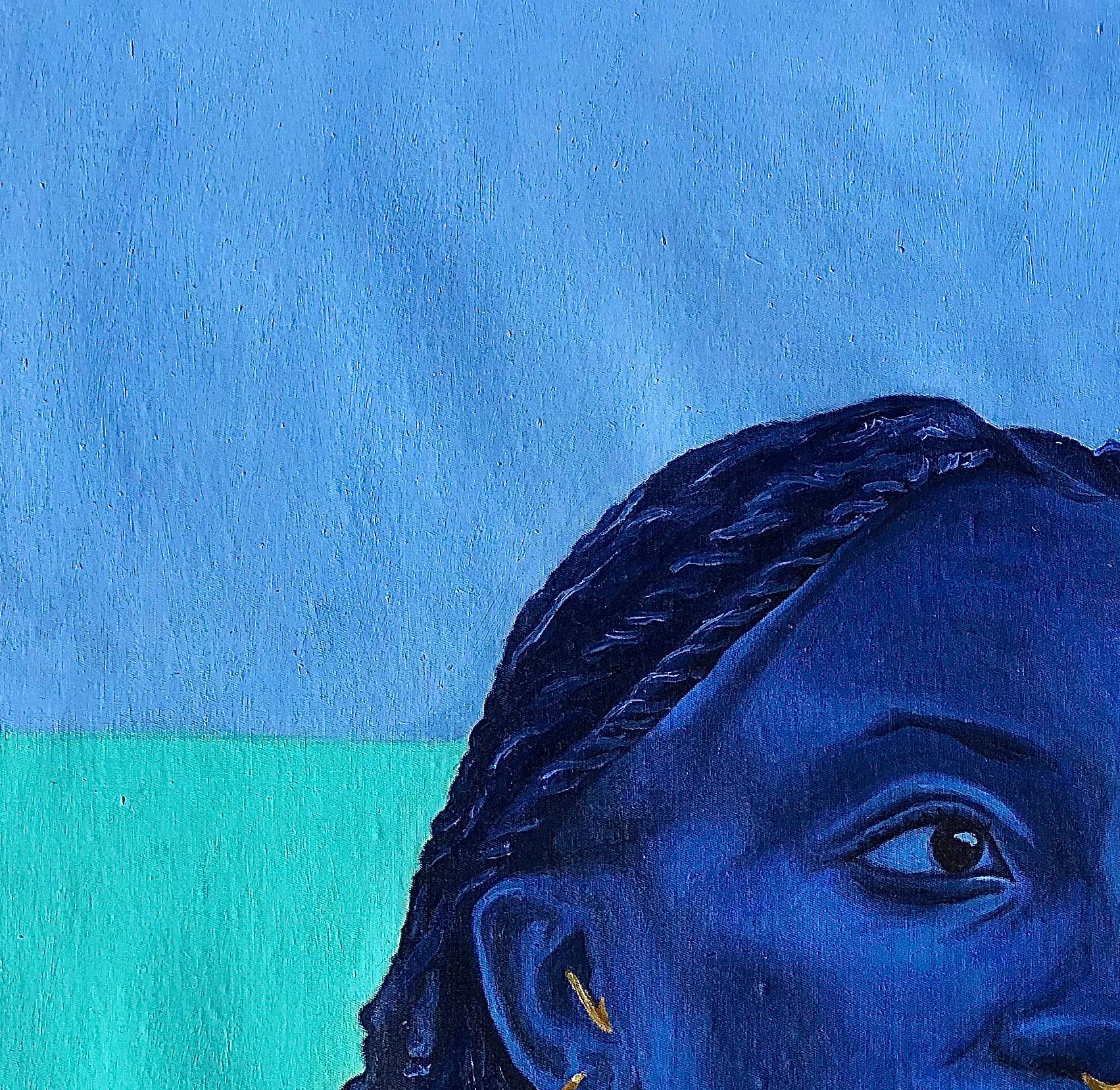 Mpumi - 21st Century, Contemporary, Figurative Portrait, Fashion Art, Women, Oil - Painting by Jason Langa