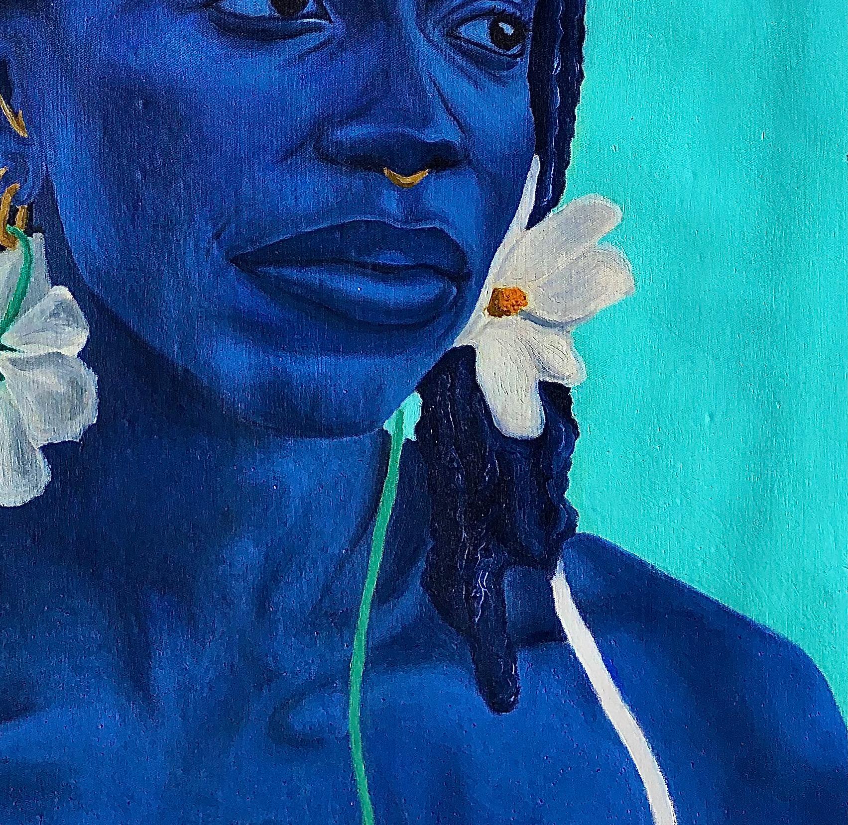Mpumi - 21st Century, Contemporary, Figurative Portrait, Fashion Art, Women, Oil For Sale 1