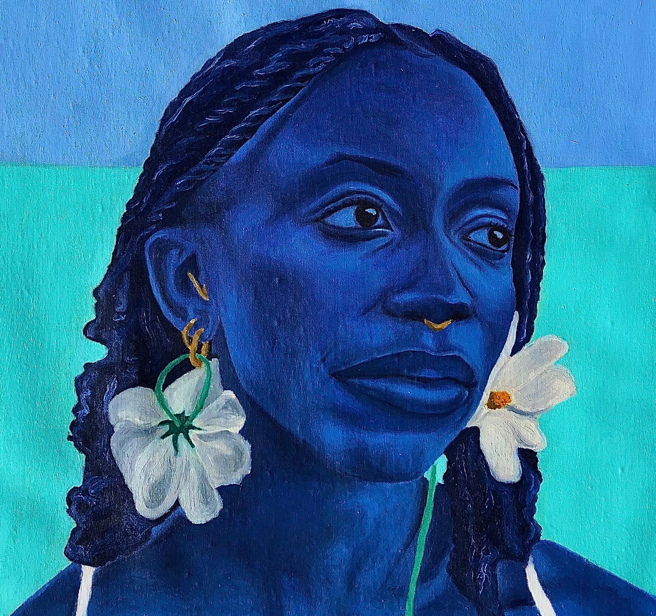 Mpumi - 21st Century, Contemporary, Figurative Portrait, Fashion Art, Women, Oil For Sale 2